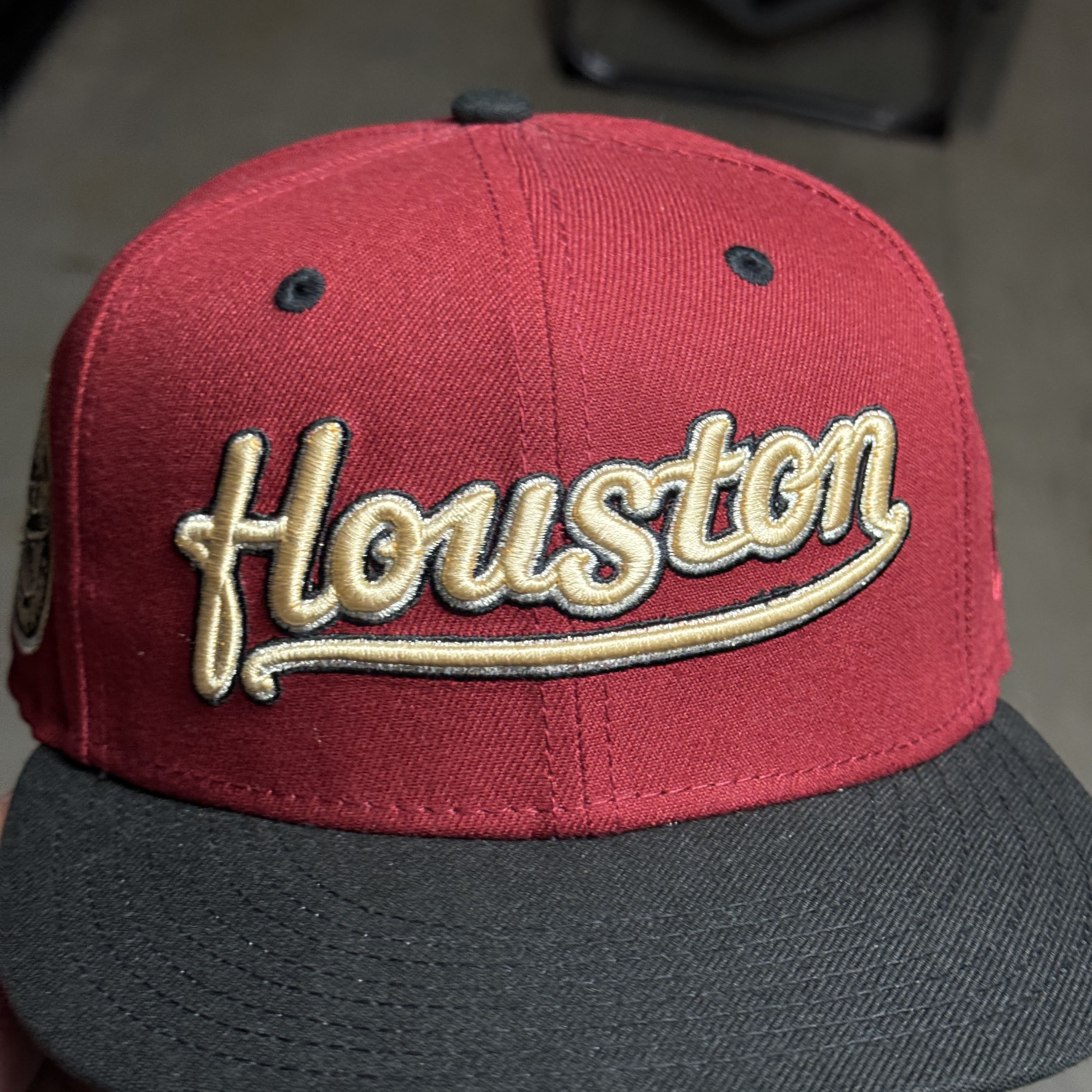 USED 3/8 Brick Red Houston Astros Celebrating 45 Years 59fifty New Era Fitted Hat Cap