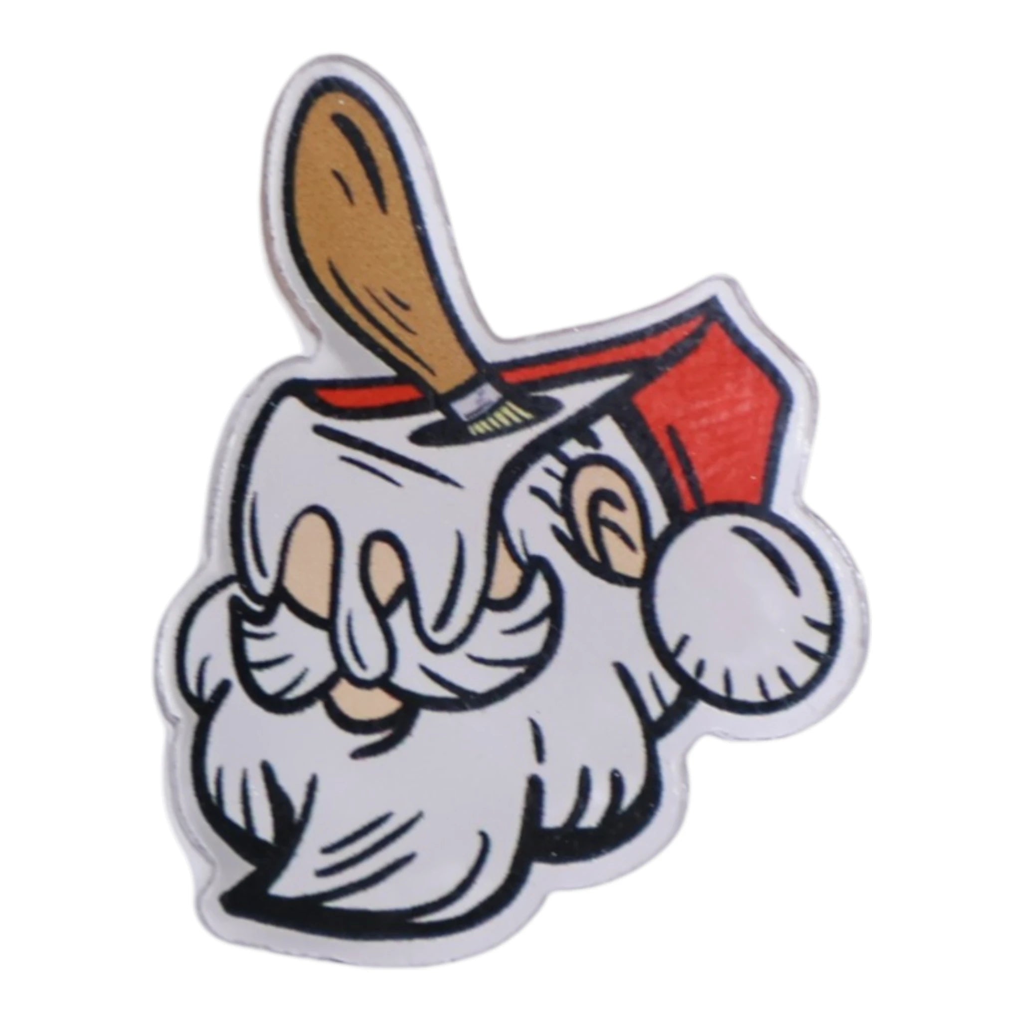 Santa Claus Paint Bucket Can Acrylic Graphic Pin
