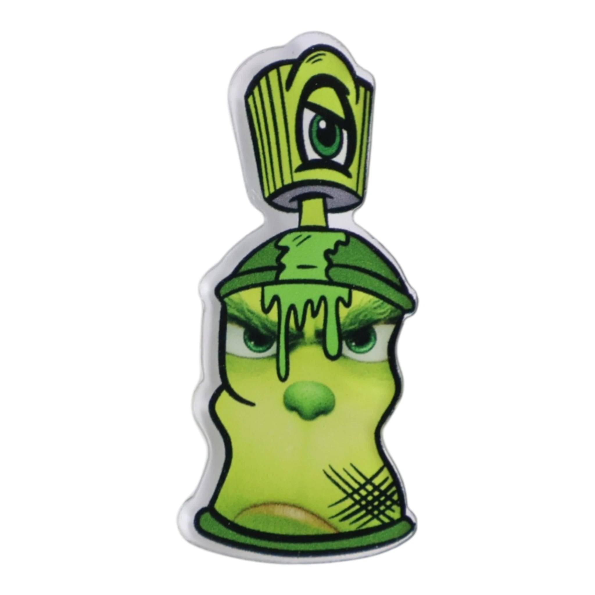 Grinch Movie Spray Paint Can Acrylic Graphic Pin