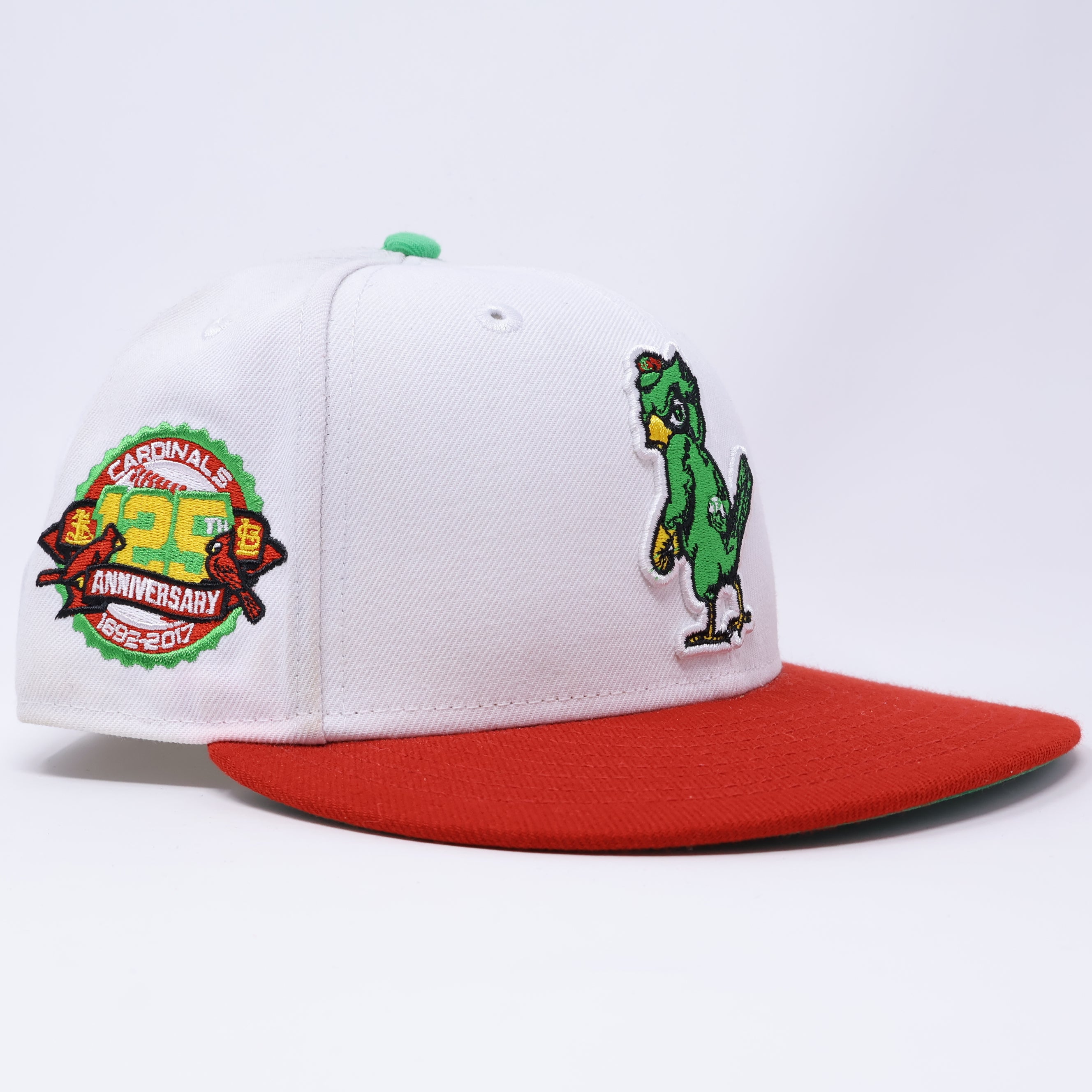 USED 3/8 White St. Louis Cardinals 25th Anniversary 59FIFTY New Era Fitted Hat Cap