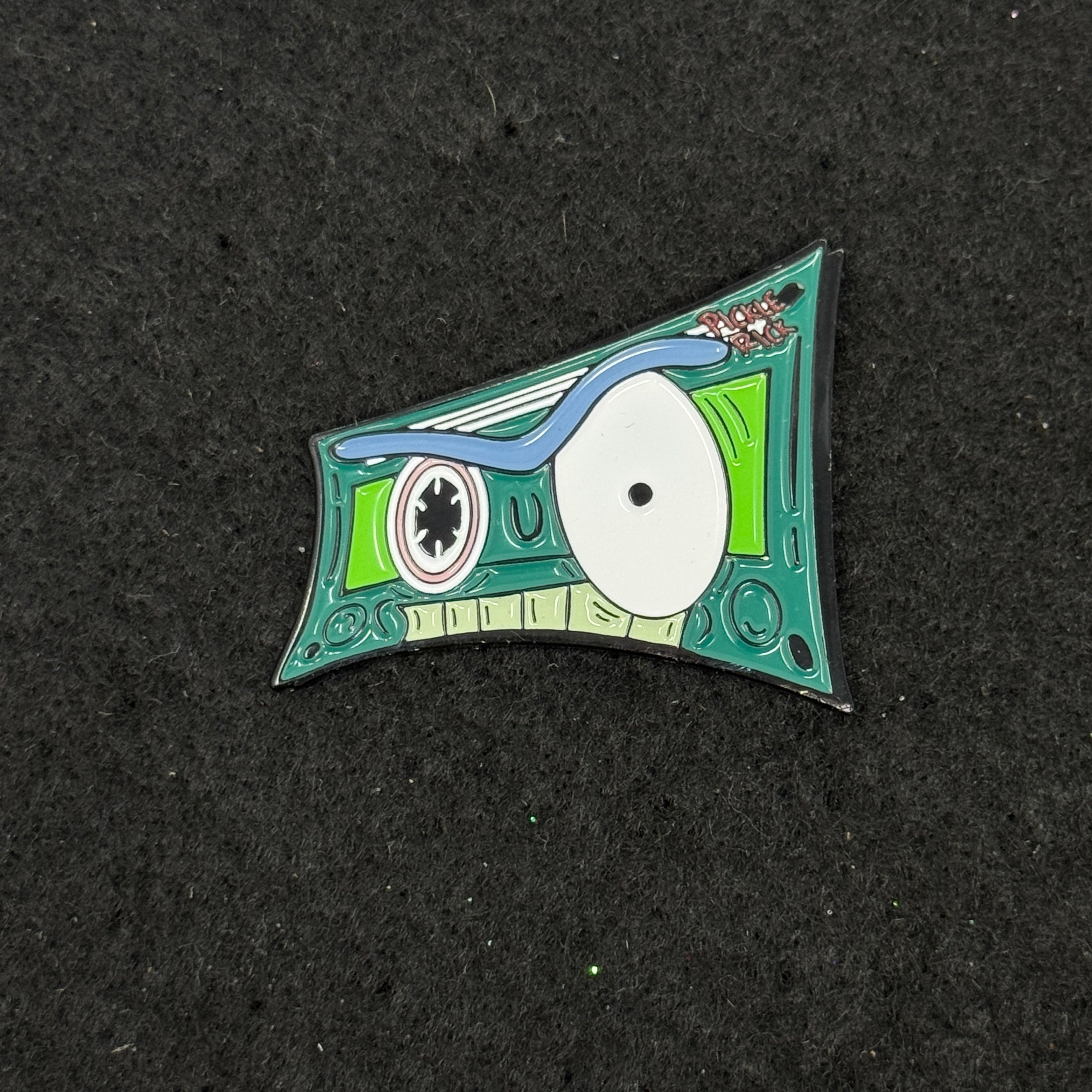 Umbrella Heights Pickle Rick & Morty Casette Tape Graphic Pin