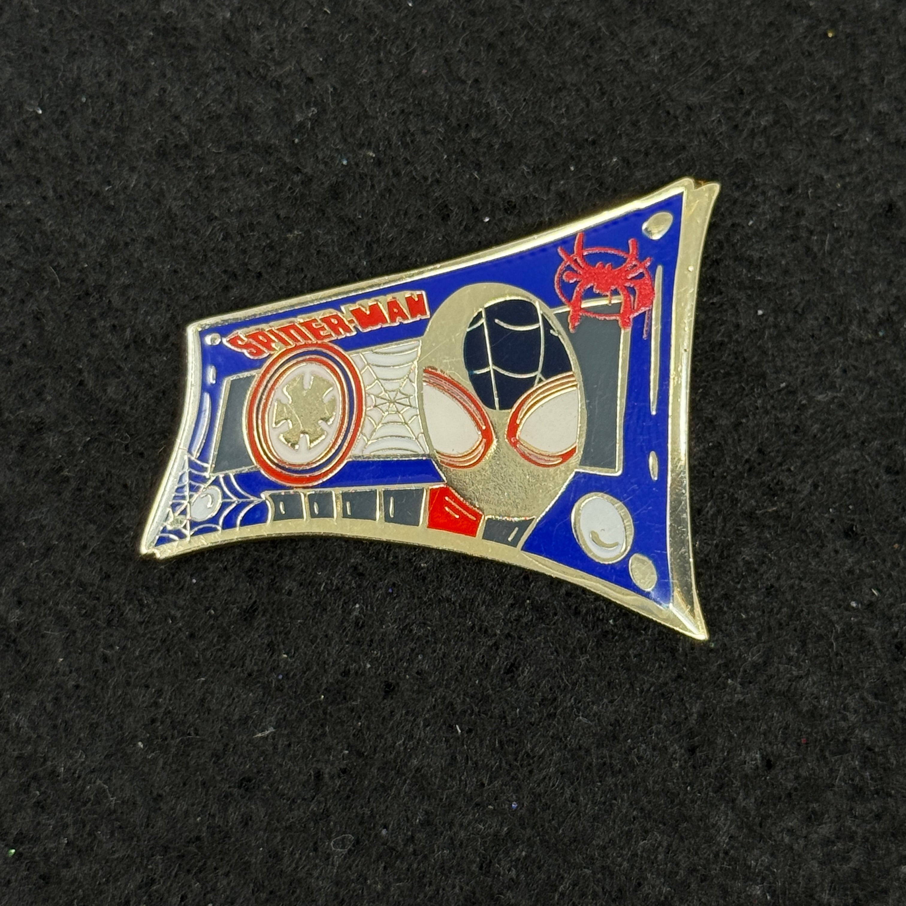 Umbrella Heights Spiderman Purple Red Gold Plating Casette Tape Graphic Pin