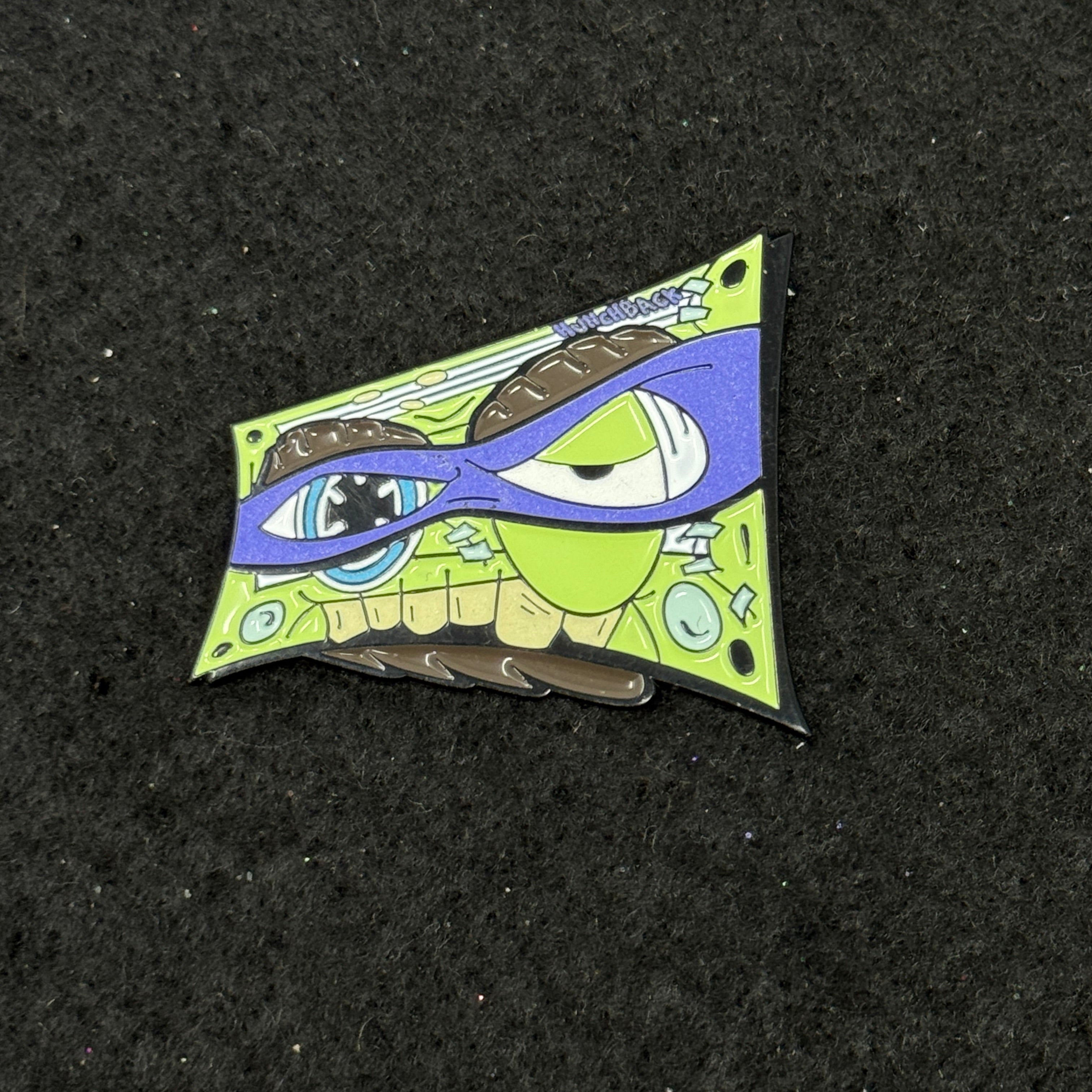 Umbrella Heights Hunchback Leo TMNT Casette Tape Graphic Pin