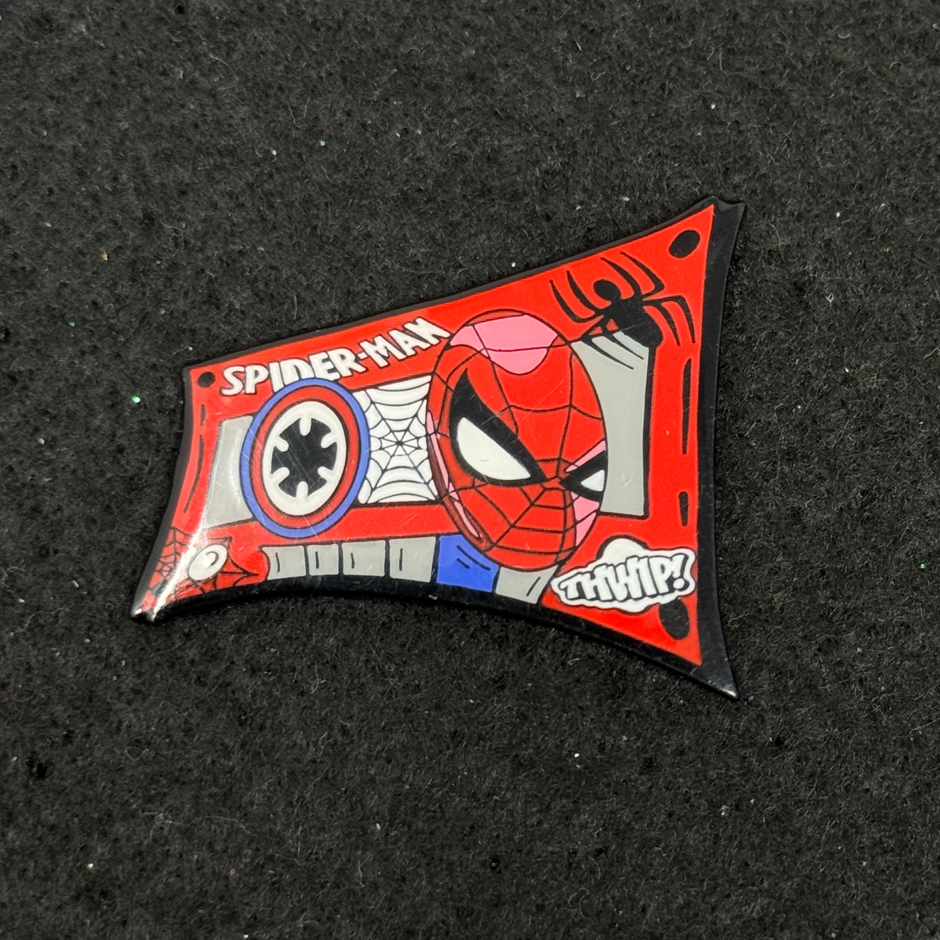 Umbrella Heights Spiderman Black Plating Casette Tape Graphic Pin