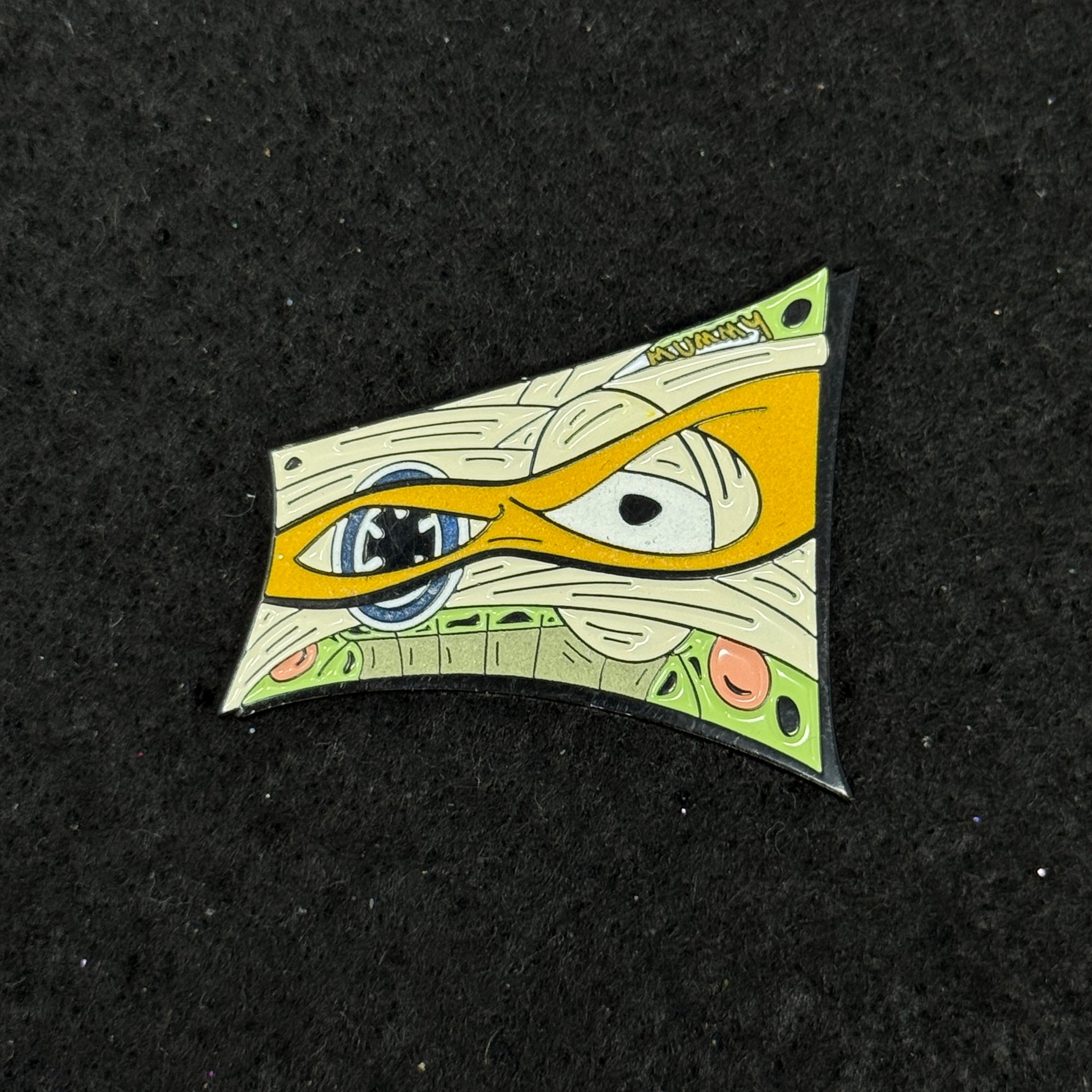 Umbrella Heights Mummy Mike TMNT Casette Tape Graphic Pin