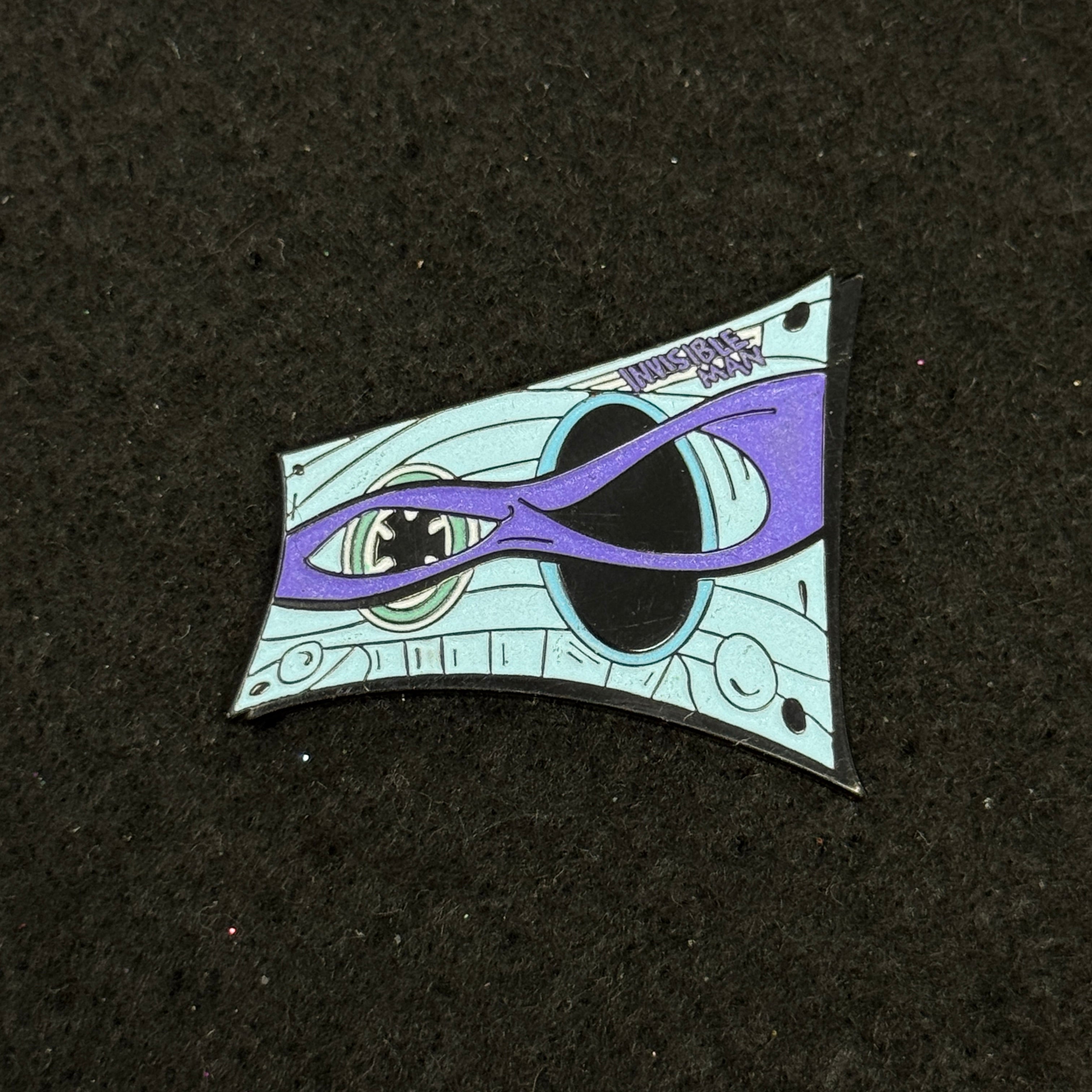 Umbrella Heights Invisible Donatello TMNT Casette Tape Graphic Pin