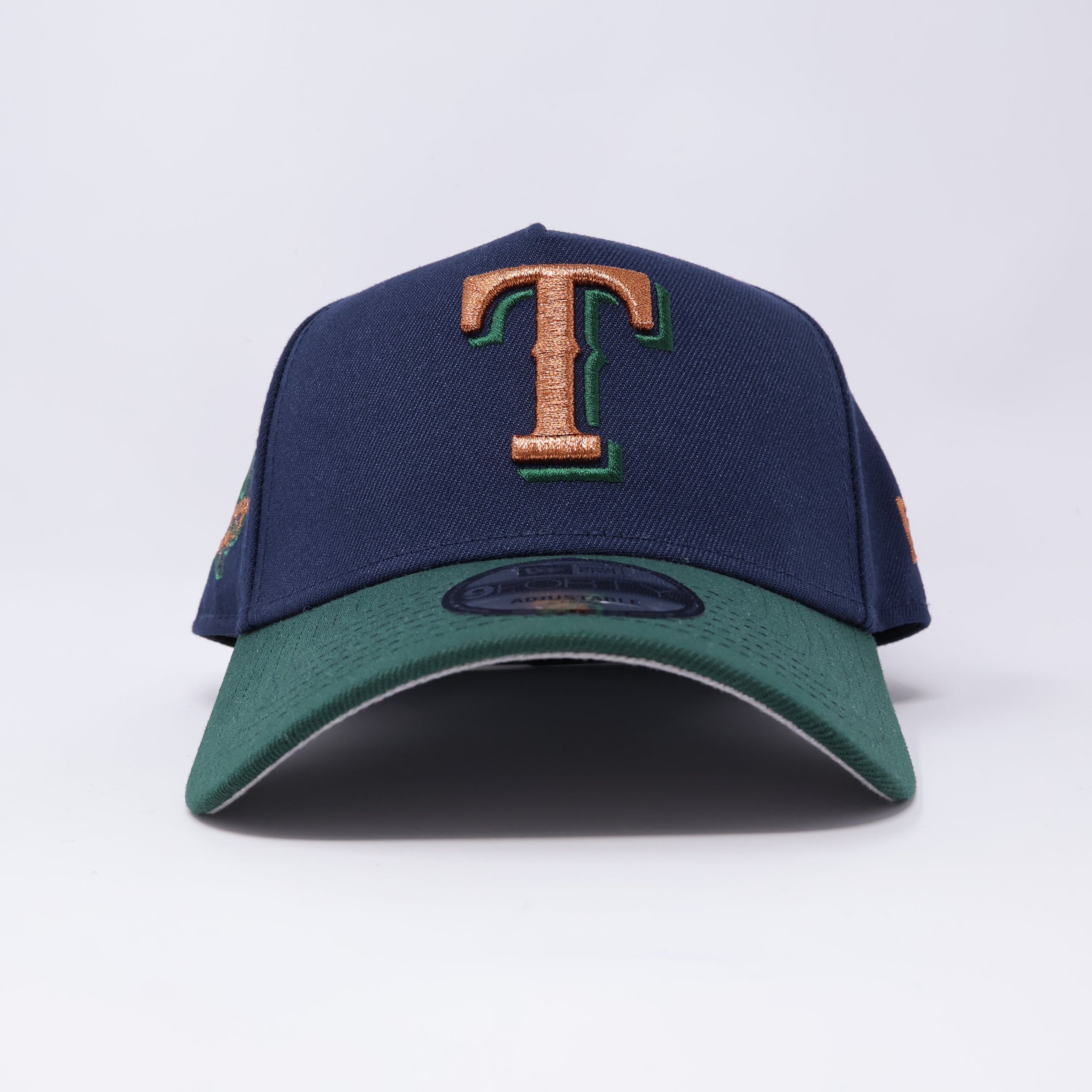 NWT Navy Dallas Texas Rangers 40th Anniversary 9Forty A-Frame New Era Adjustable Snapback Hat 5 Panel