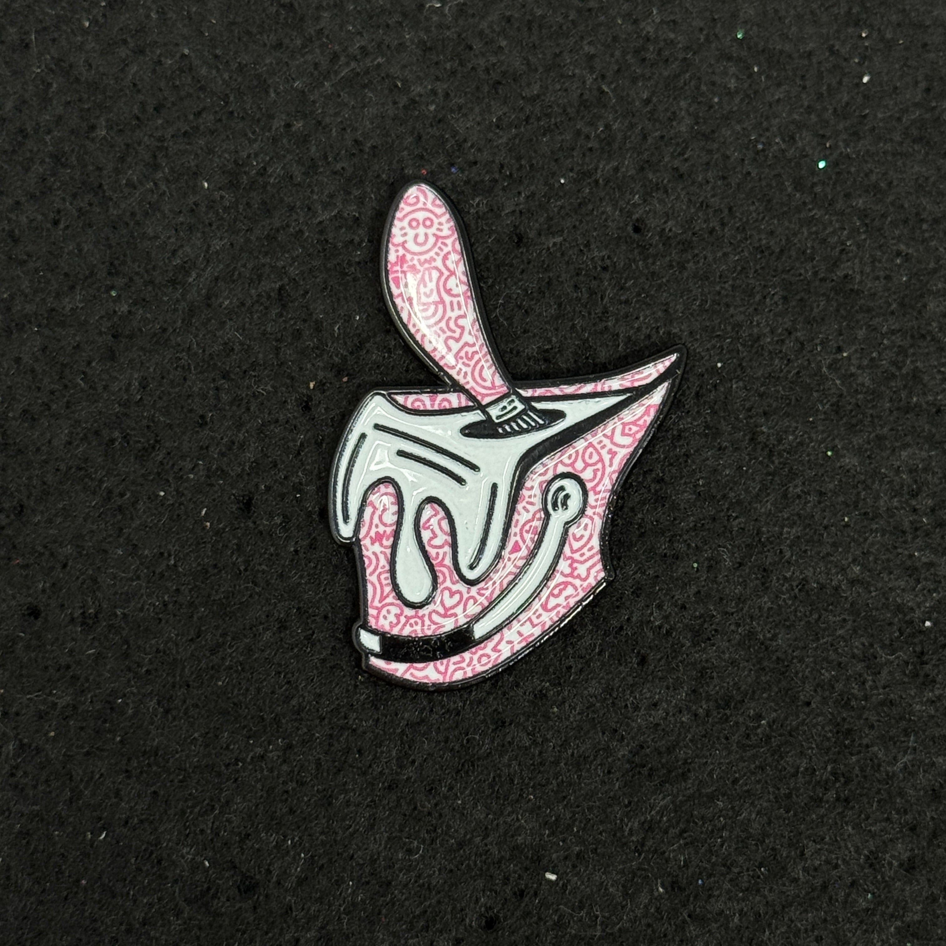 Umbrella Heights Pink Pattern Drawings Paint Bucket Graphic Pin
