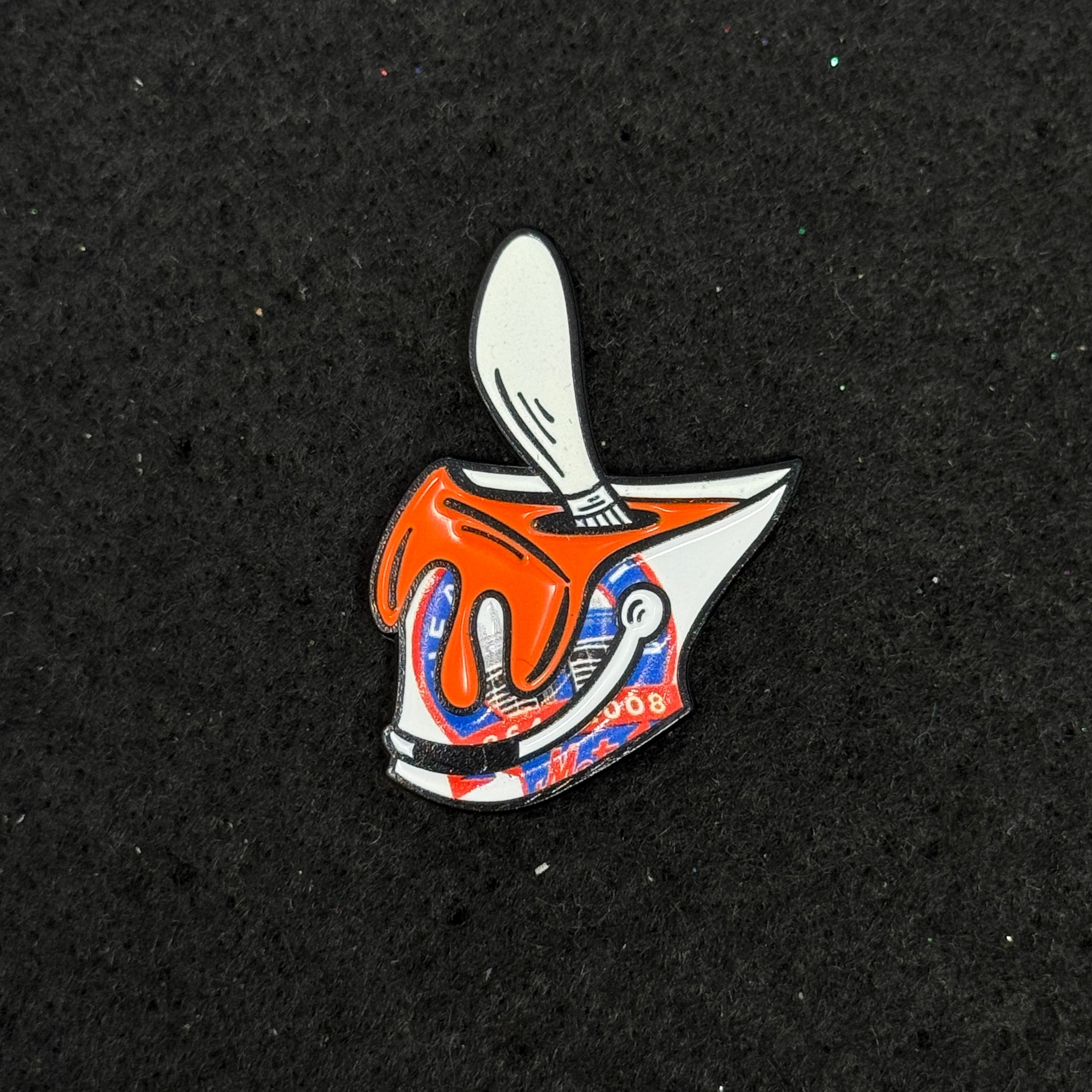 Umbrella Heights New York Mets Shea Stadium Paint Bucket Graphic Pin