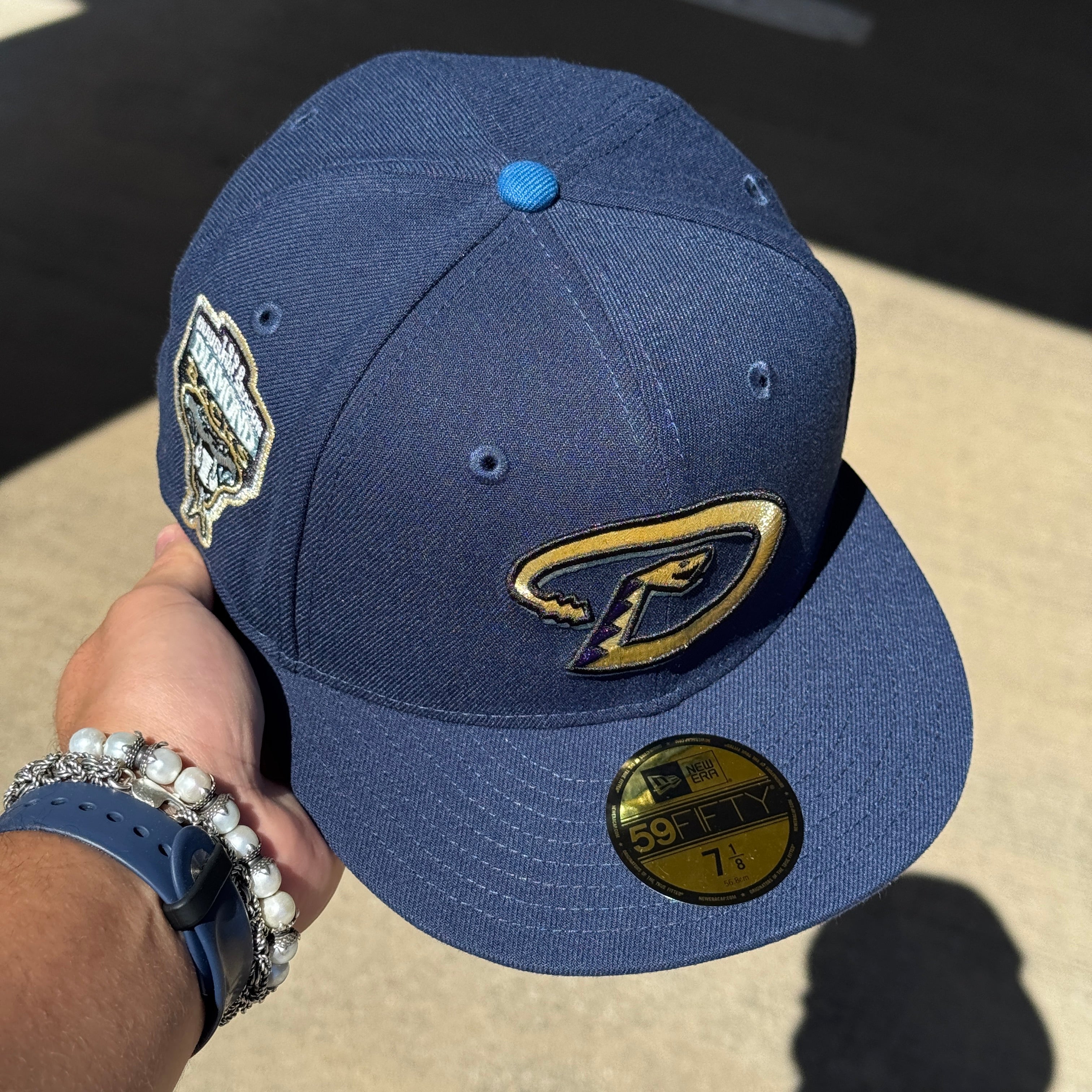 NWT 1/8 Navy Arizona Diamondbacks 1998 Inaugural Season 59fifty New Era Fitted Hat Cap