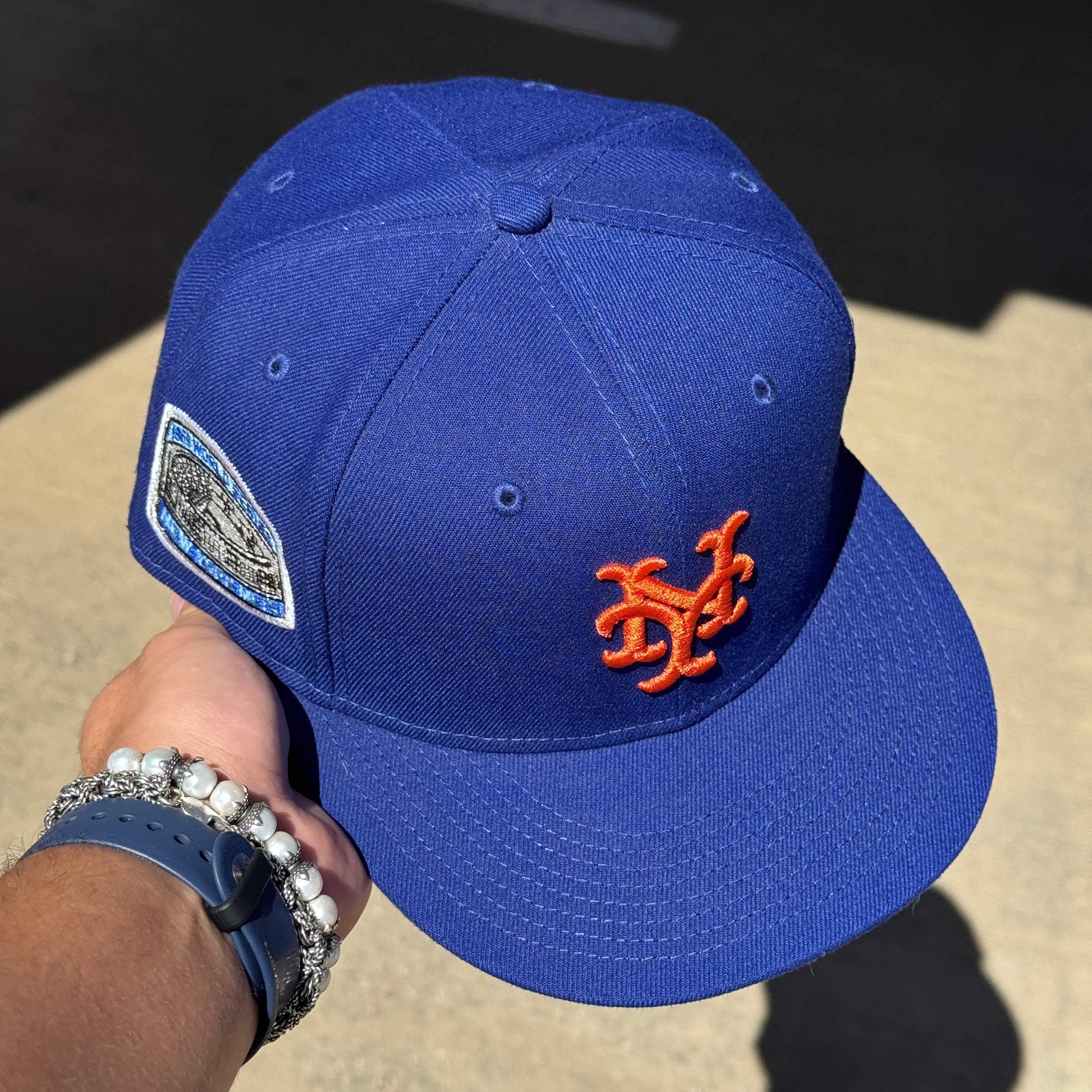 USED 5/8 Blue New York Mets 1969 World Series 59fifty New Era Fitted Hat Cap