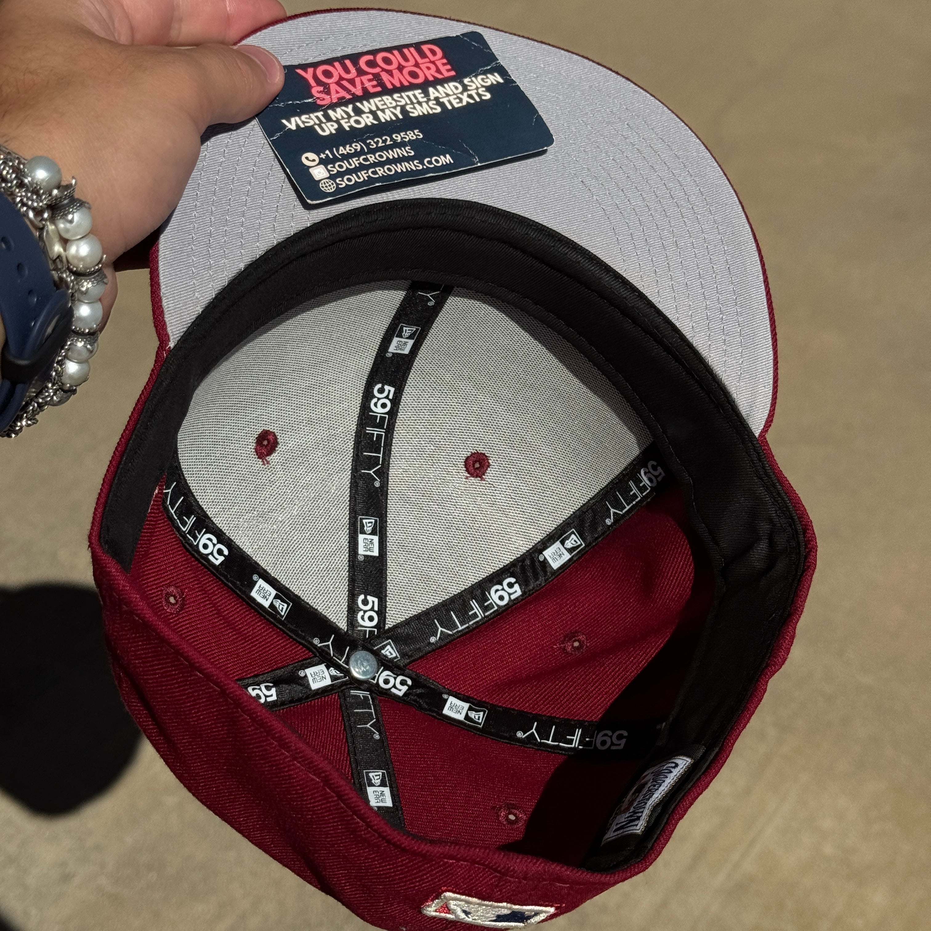 USED 5/8 Maroon Oakland Athletics 1989 World Series 59fifty New Era Fitted Hat Cap