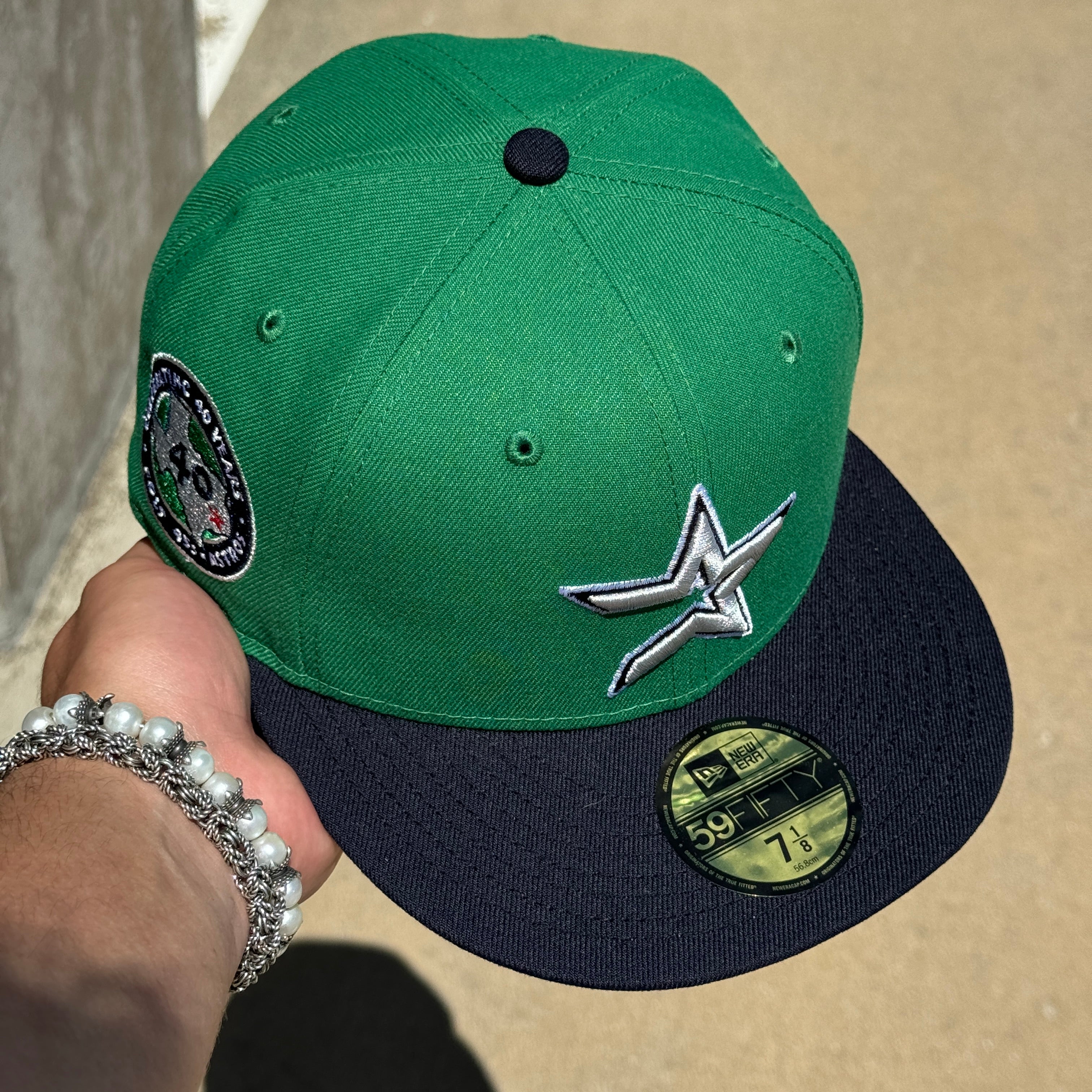 Houston Astros 40 Anniversary New Era shops Fitted Green sz 7 1/8