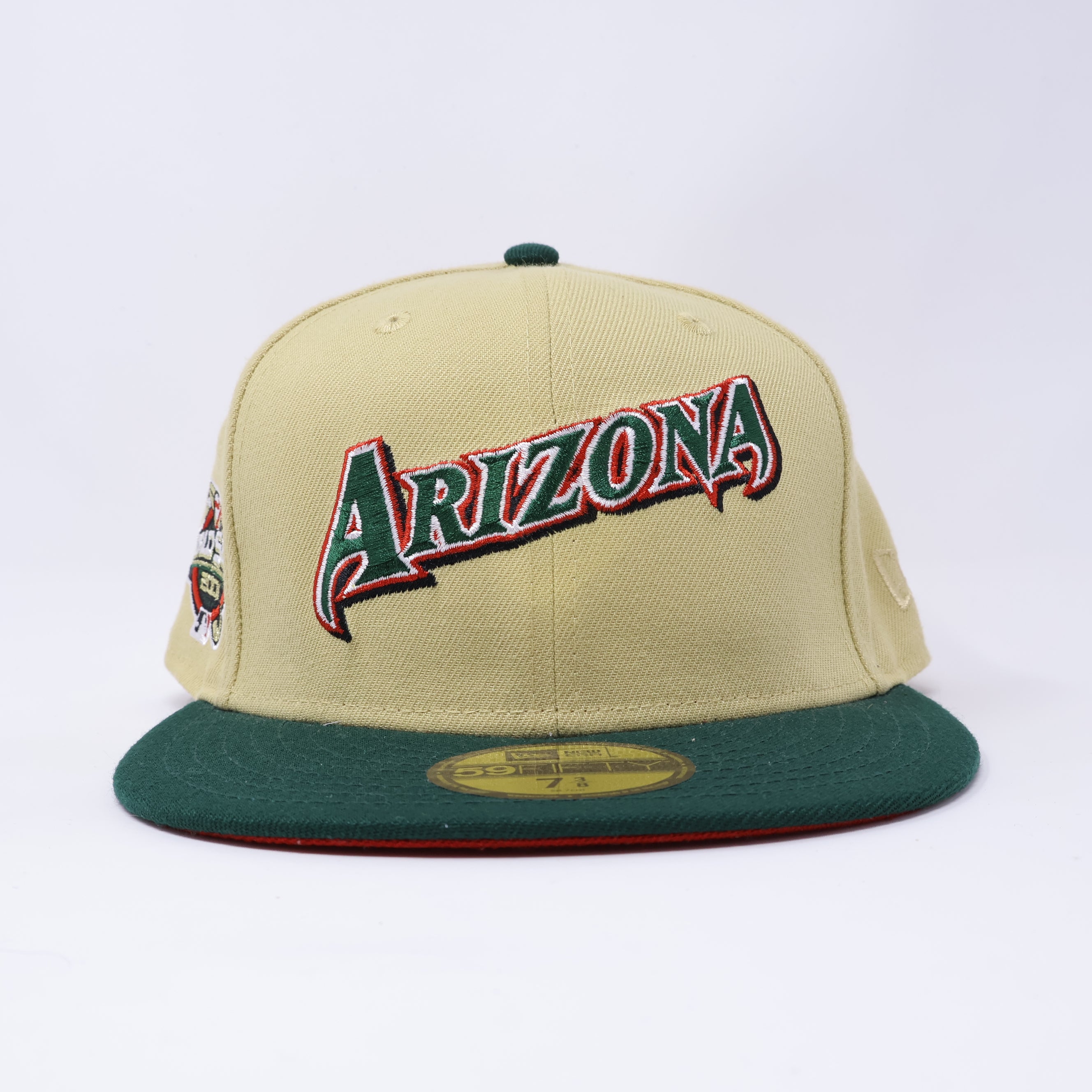 NEW 3/8 Khaki Arizona Diamondbacks 2001 World Series 59fifty New Era Fitted Hat Cap