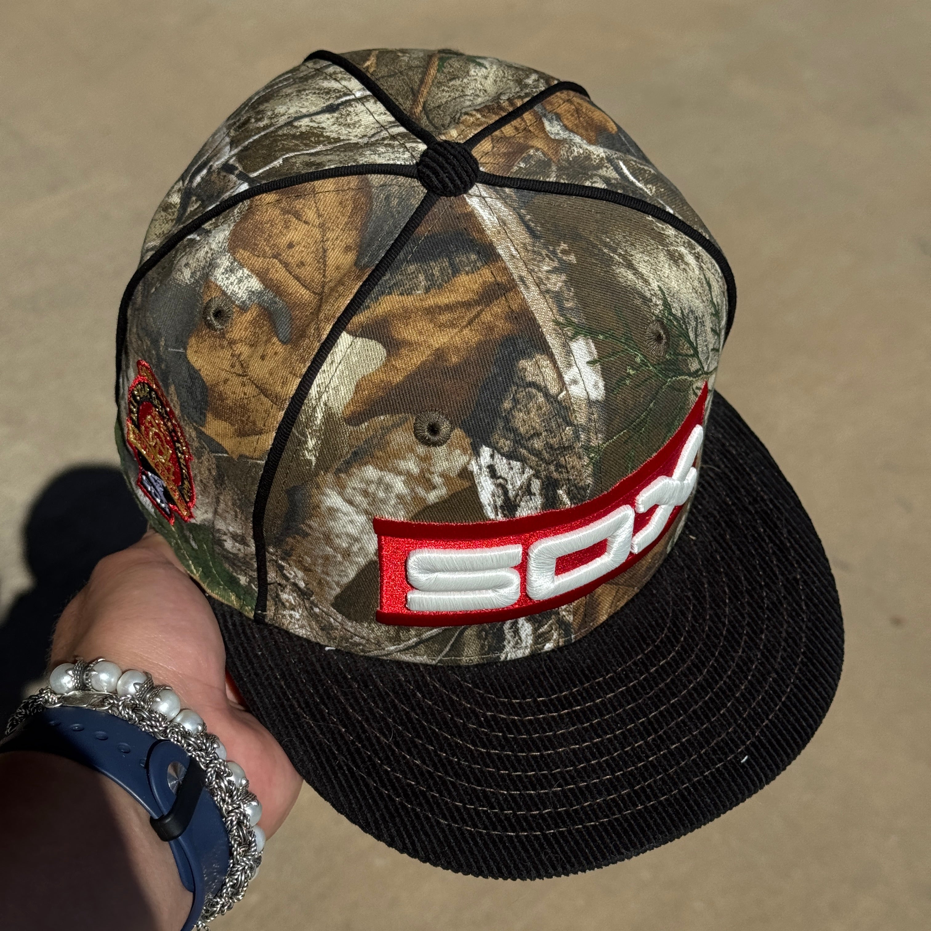 Realtree white camo hat on sale