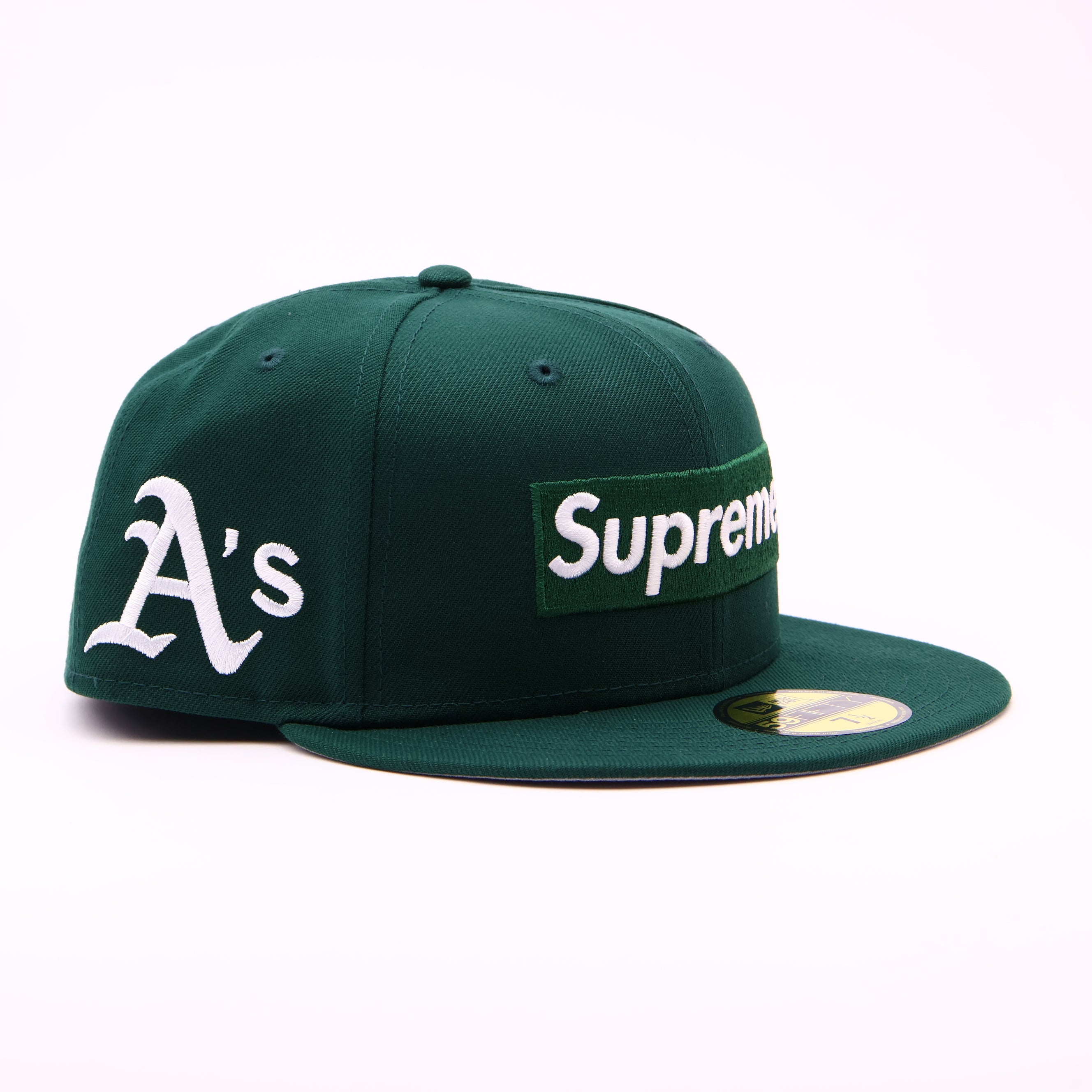 NWT 1/2 Green Oakland Athletics Supreme 59fifty New Era Fitted Hat Cap