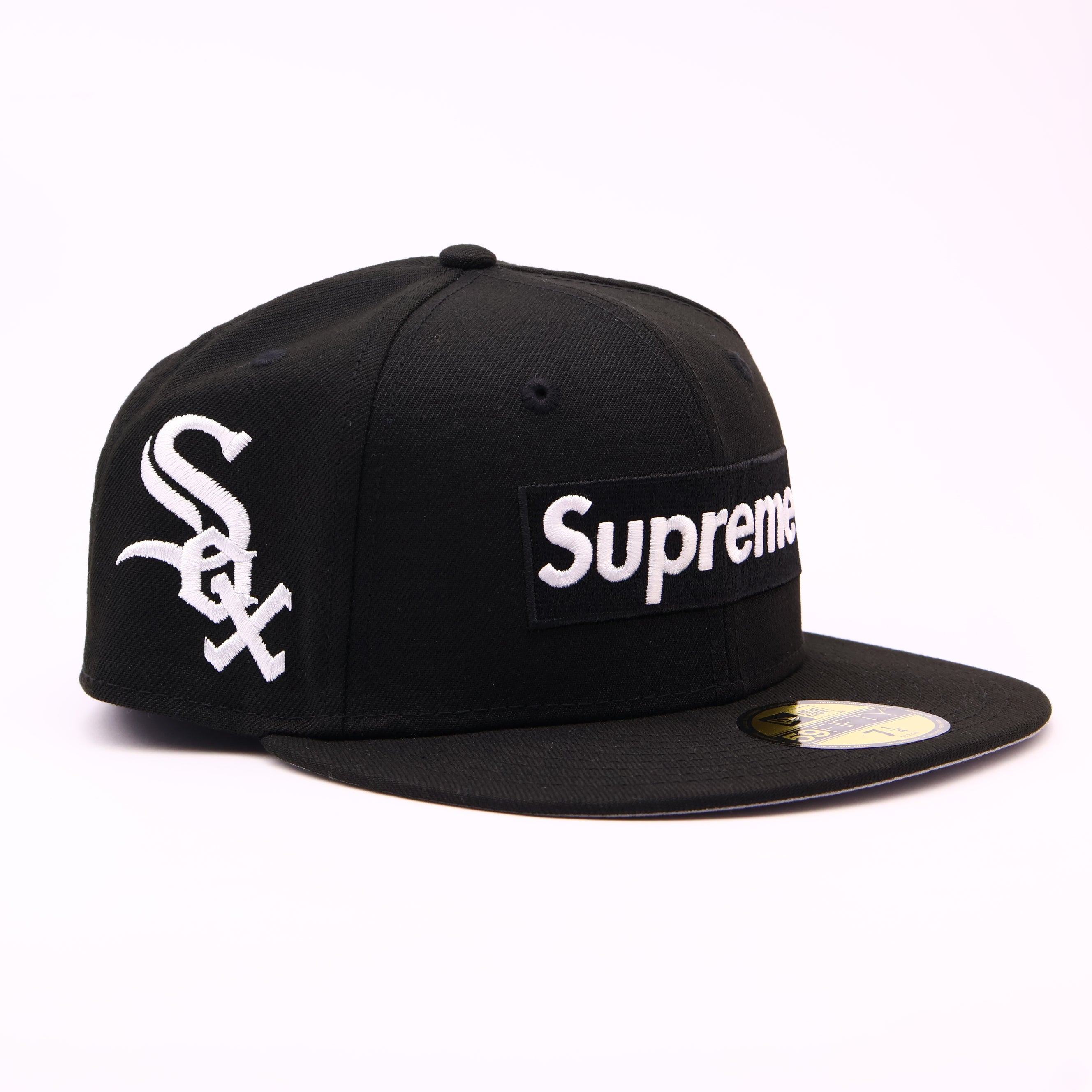 NWT 1/4 Black Chicago White Sox Supreme 59fifty New Era Fitted Hat Cap