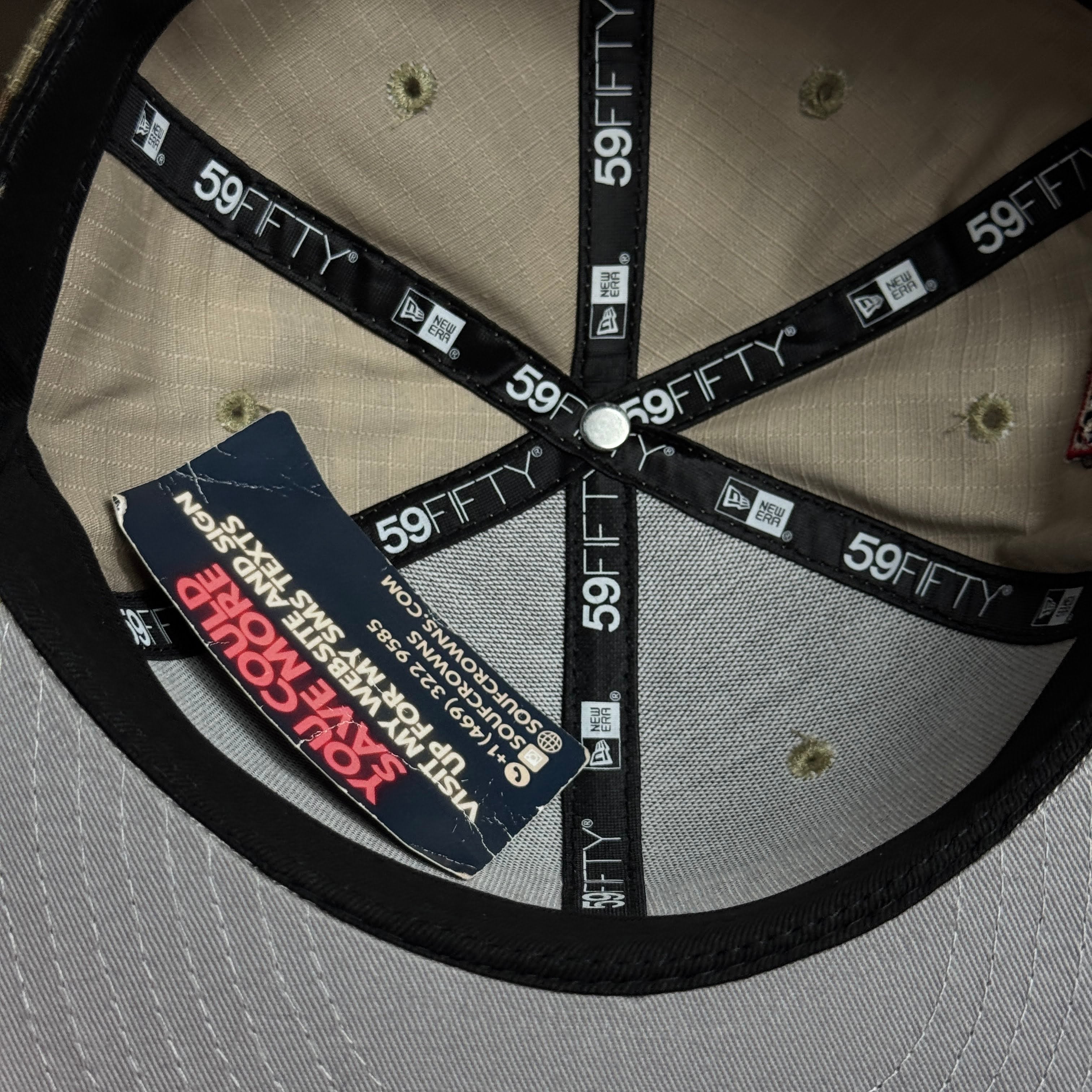 NWT 1/4 Camo Cleveland Indians Jacobs Field 59fifty New Era Fitted Hat Cap