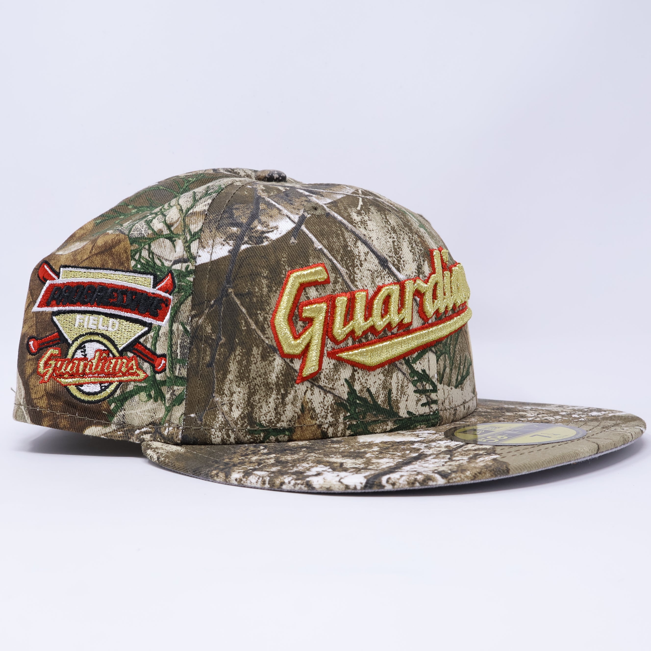 NWT 1/4 Realtree Cleveland Guardians Progressive Field 59fifty New Era Fitted Hat Cap