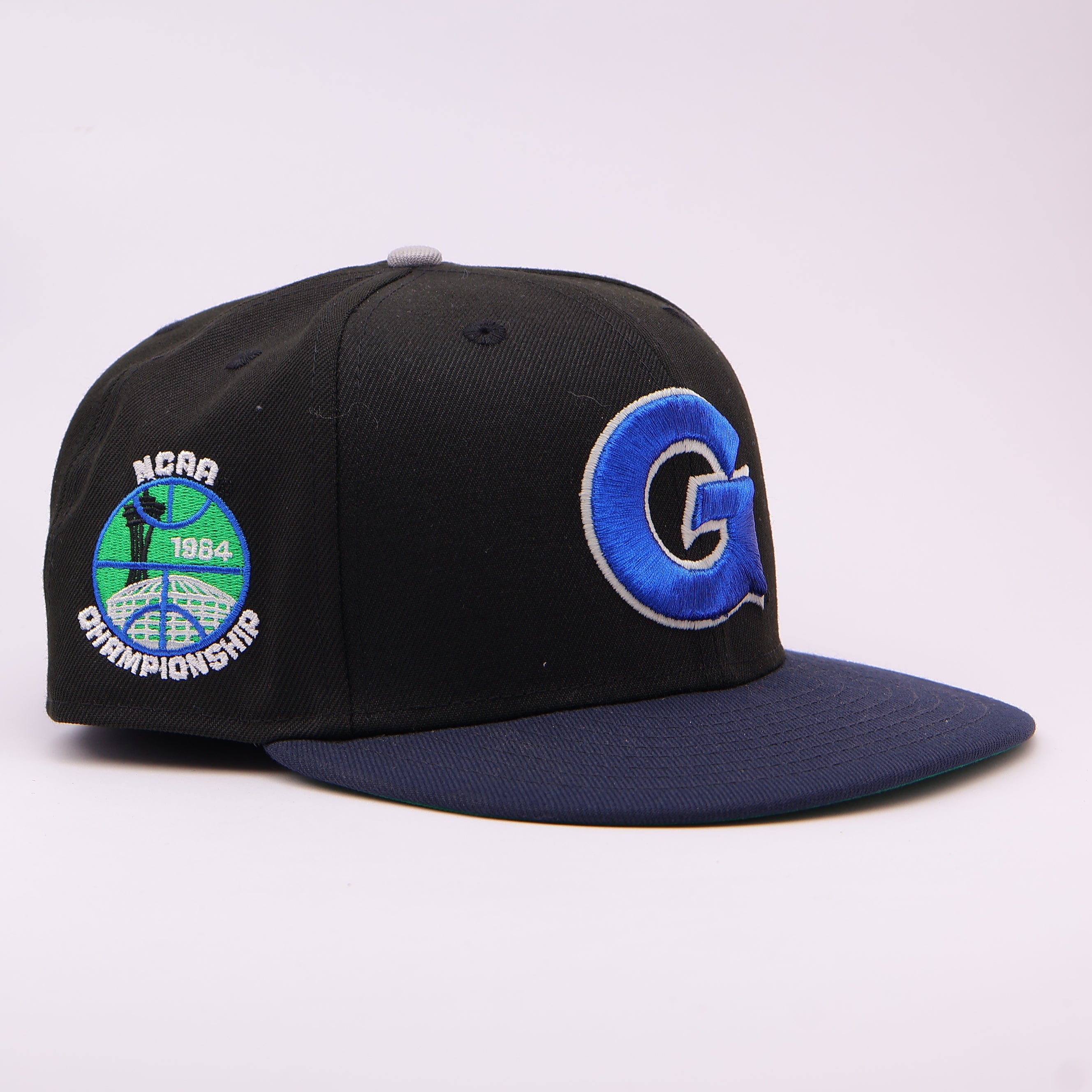 USED 8 Black Georgetown Hoyas 1984 NCAA Champions 59fifty New Era Fitted Hat Cap