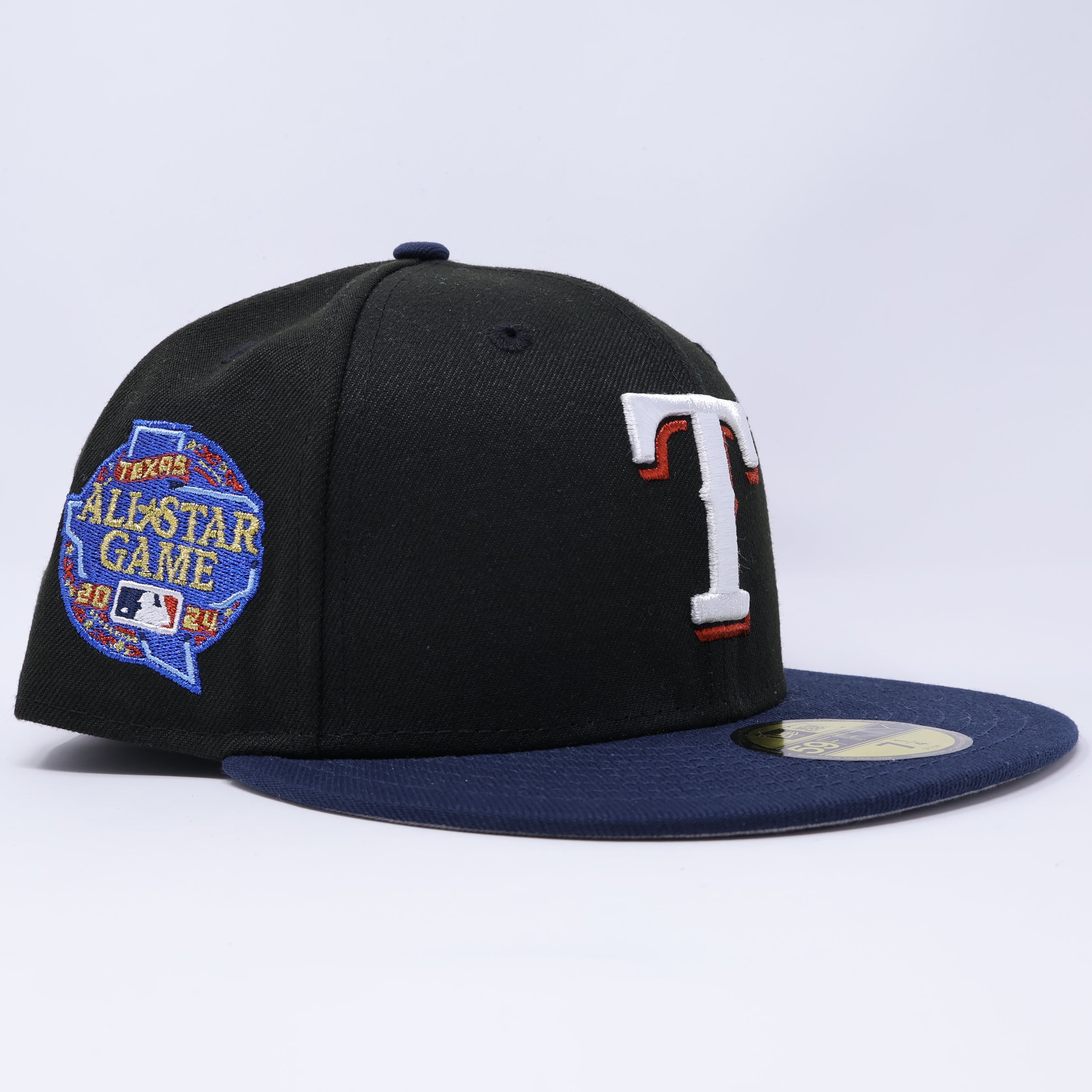 NWT 1/4 Black Dallas Texas Rangers All Star Game 2024 59fifty New Era Fitted Hat Cap