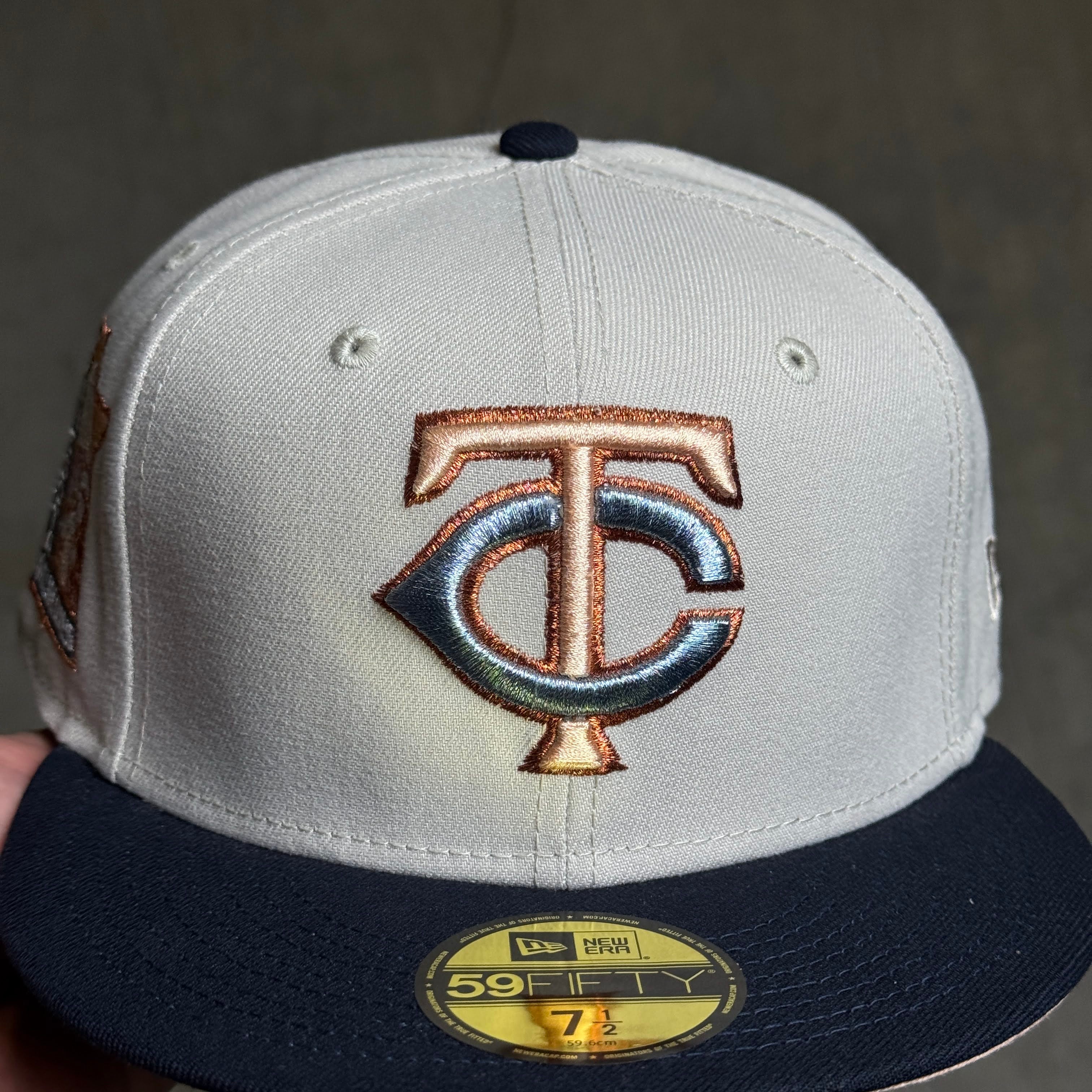 NWT 1/2 Chrome Minnesota Twins 1965 All Star Game 59fifty New Era Fitted Hat Cap
