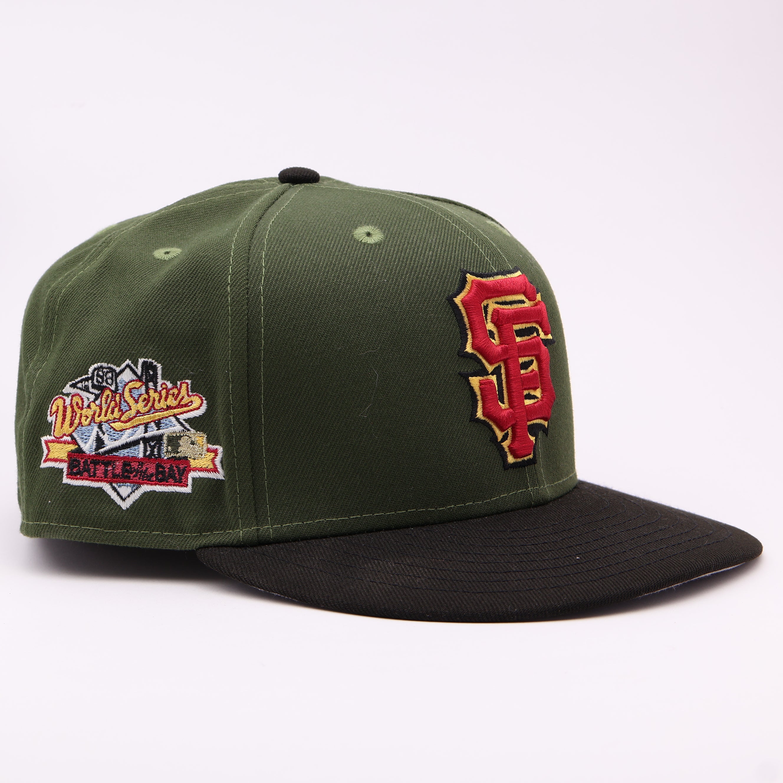 USED 8 Olive San Francisco Giants 1989 World Series 59fifty New Era Fitted Hat Cap