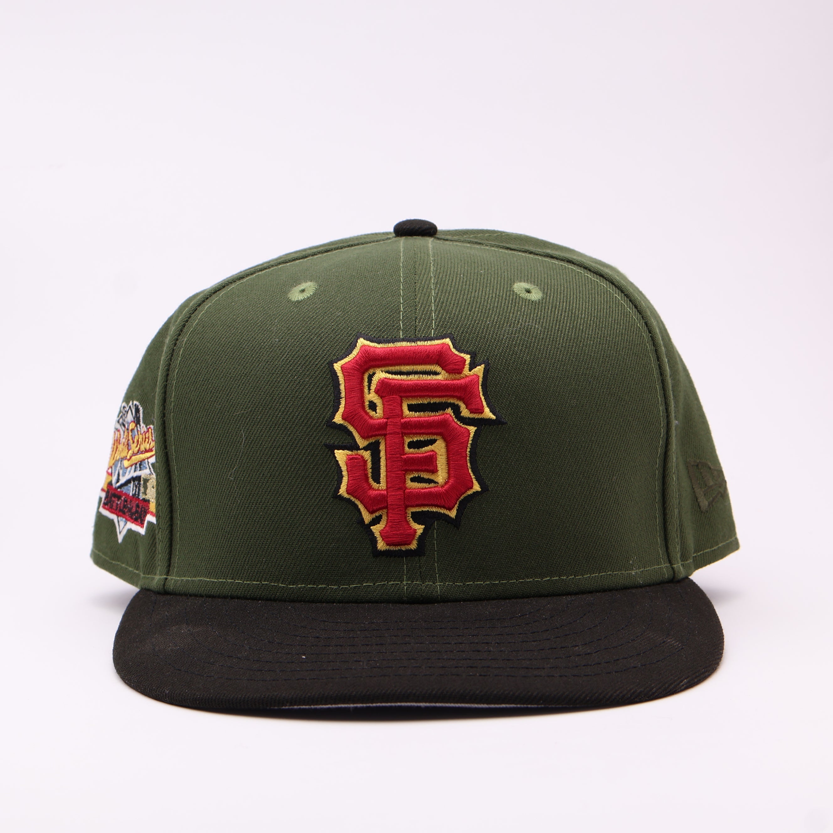 USED 8 Olive San Francisco Giants 1989 World Series 59fifty New Era Fitted Hat Cap