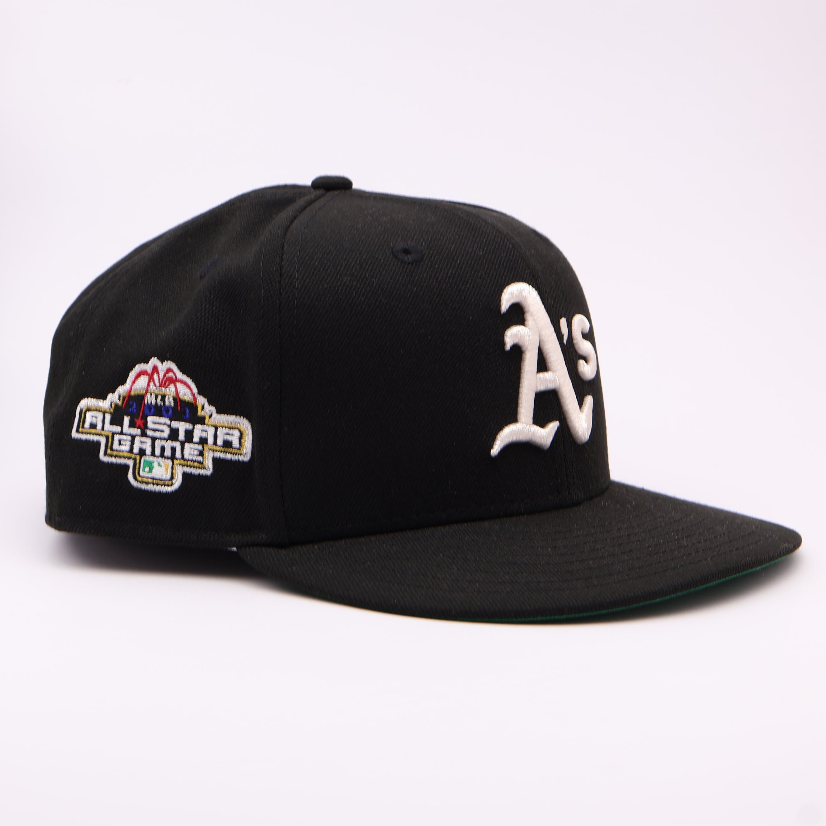 USED 8 Black Oakland Athletics 2001 All Star Game 59fifty New Era Fitted Hat Cap