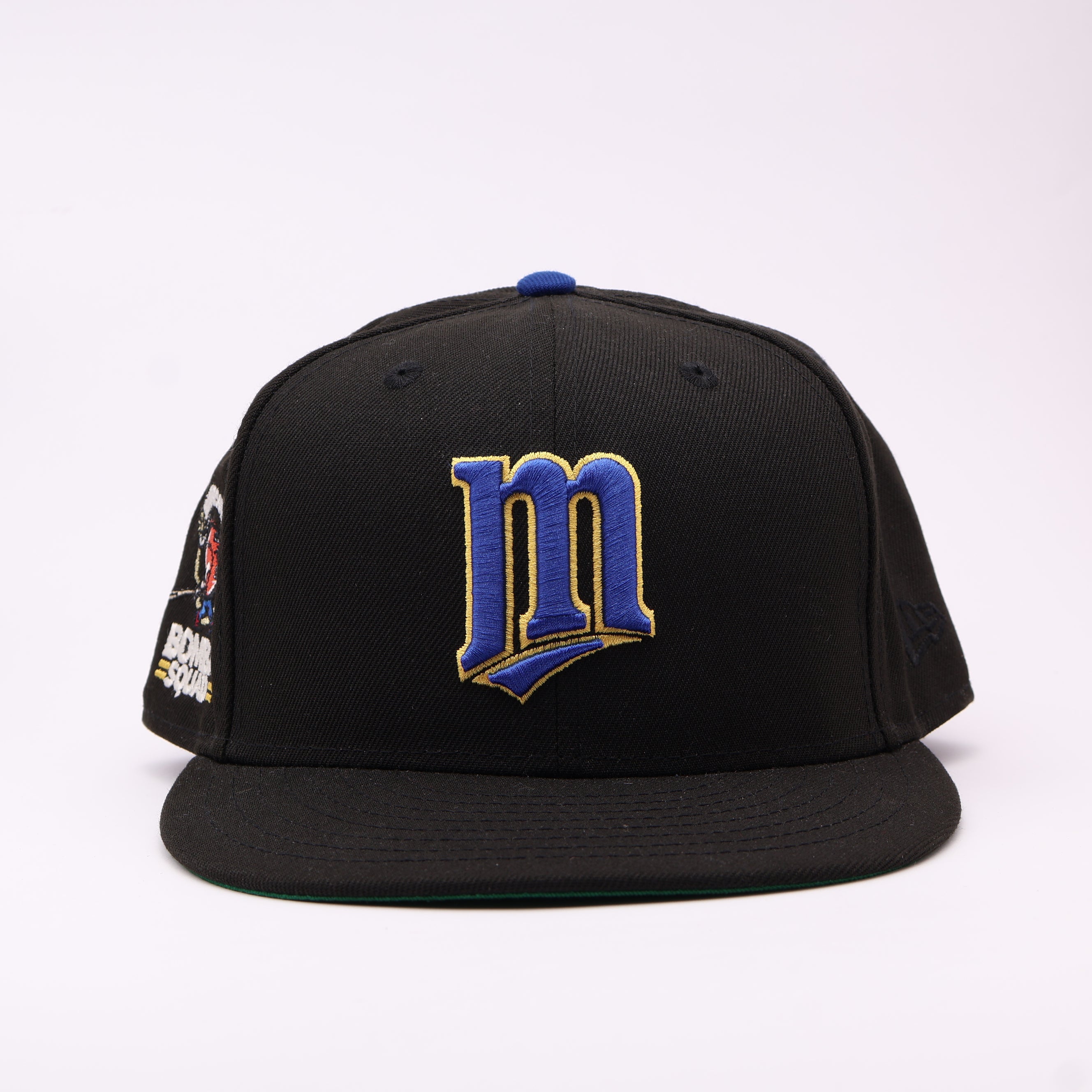USED 8 Black Minnesota Twins Bomba Squad 59fifty New Era Fitted Hat Cap