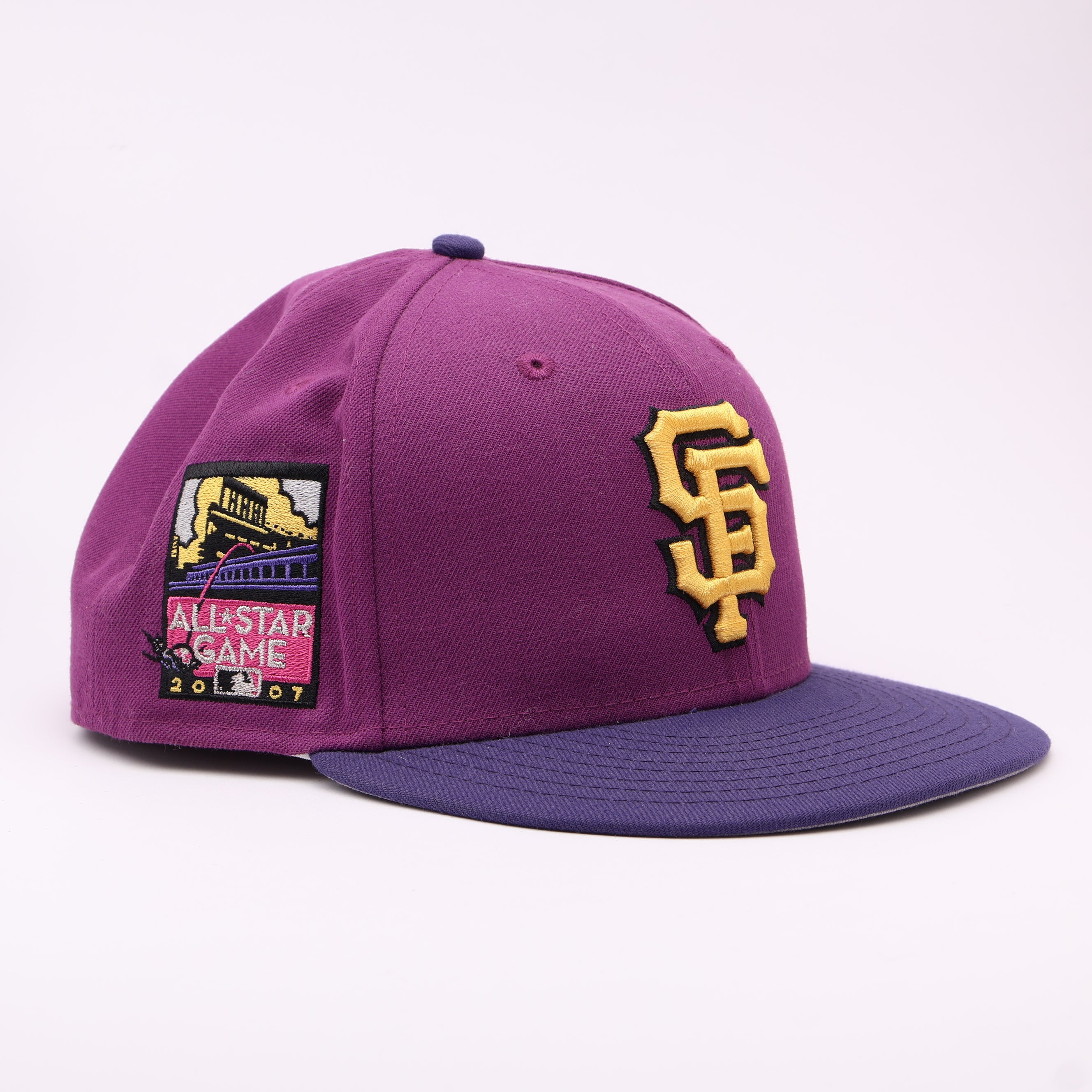 USED 8 Purple San Francisco Giants 2007 All Star Game 59fifty New Era Fitted Hat Cap