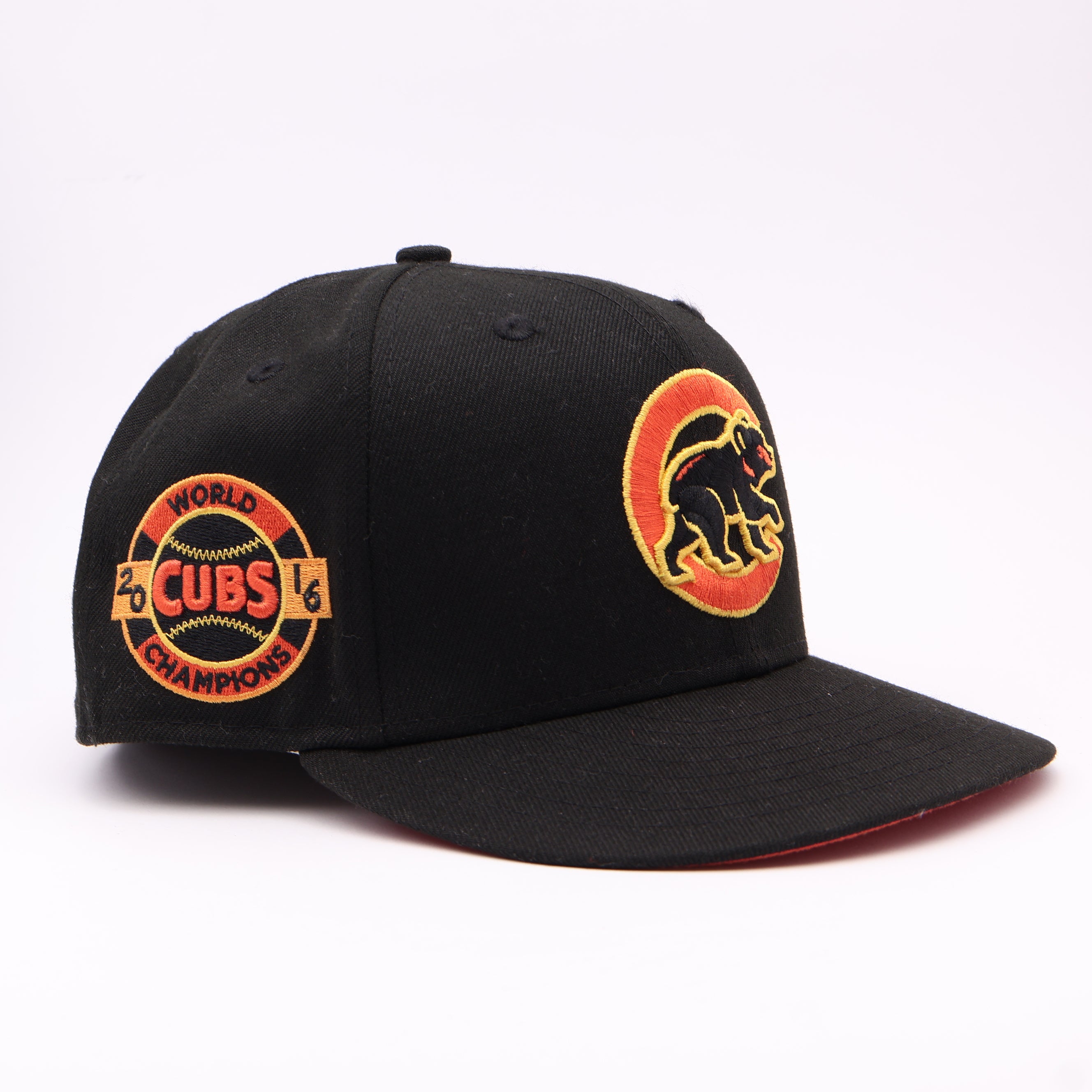 USED 5/8 Black Chicago Bears 2016 Champion 59fifty New Era Fitted Hat Cap
