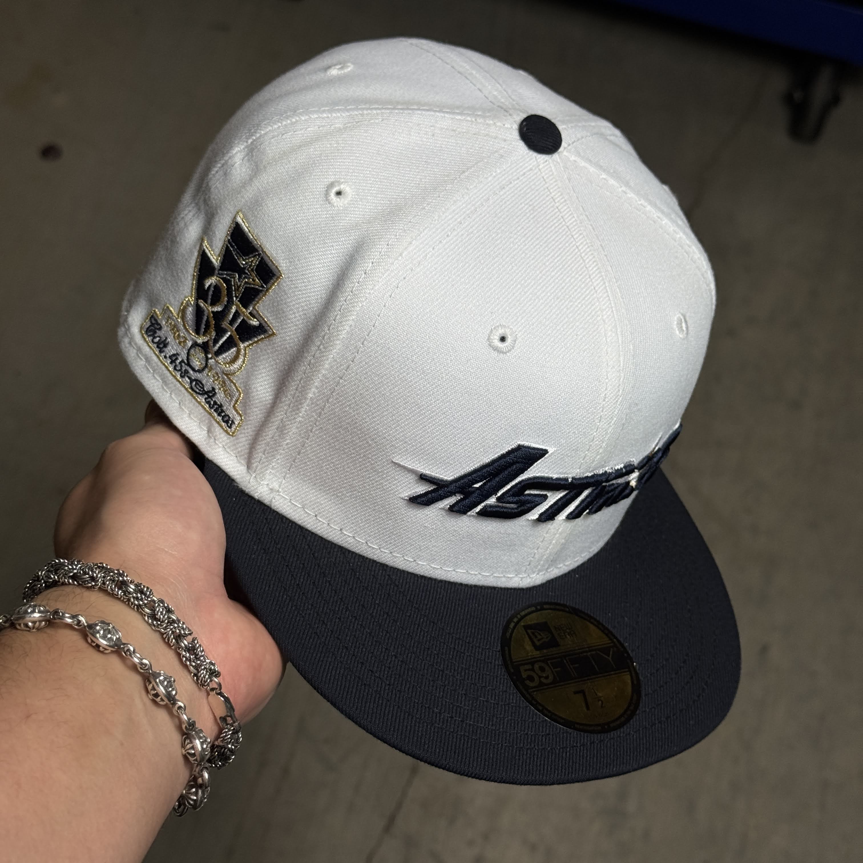 NWT 1/2 White Houston Astros 35 Great Years 59fifty New Era Fitted Hat Cap