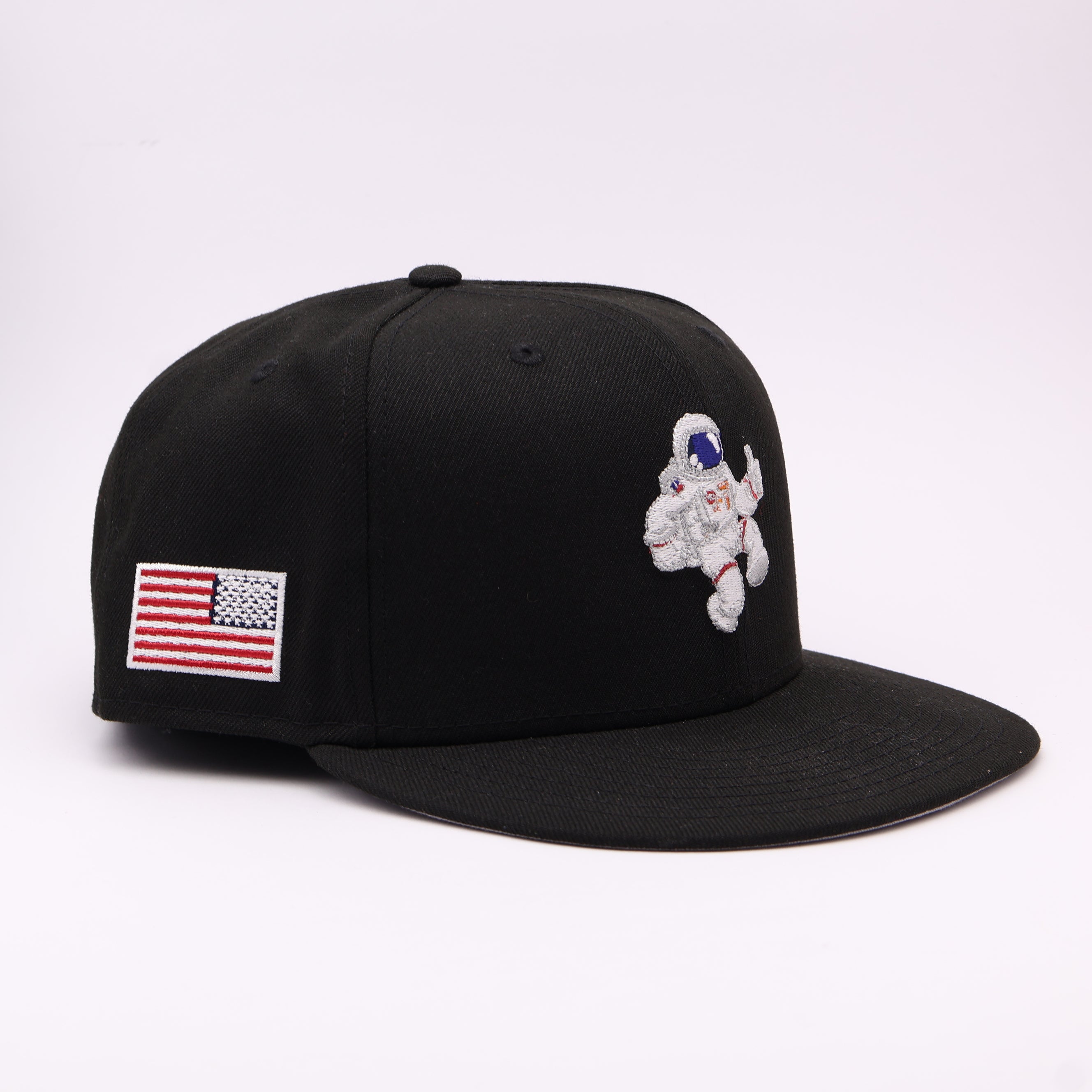 USED 8 Black Houston Astros Astronaut 59fifty New Era Fitted Hat Cap