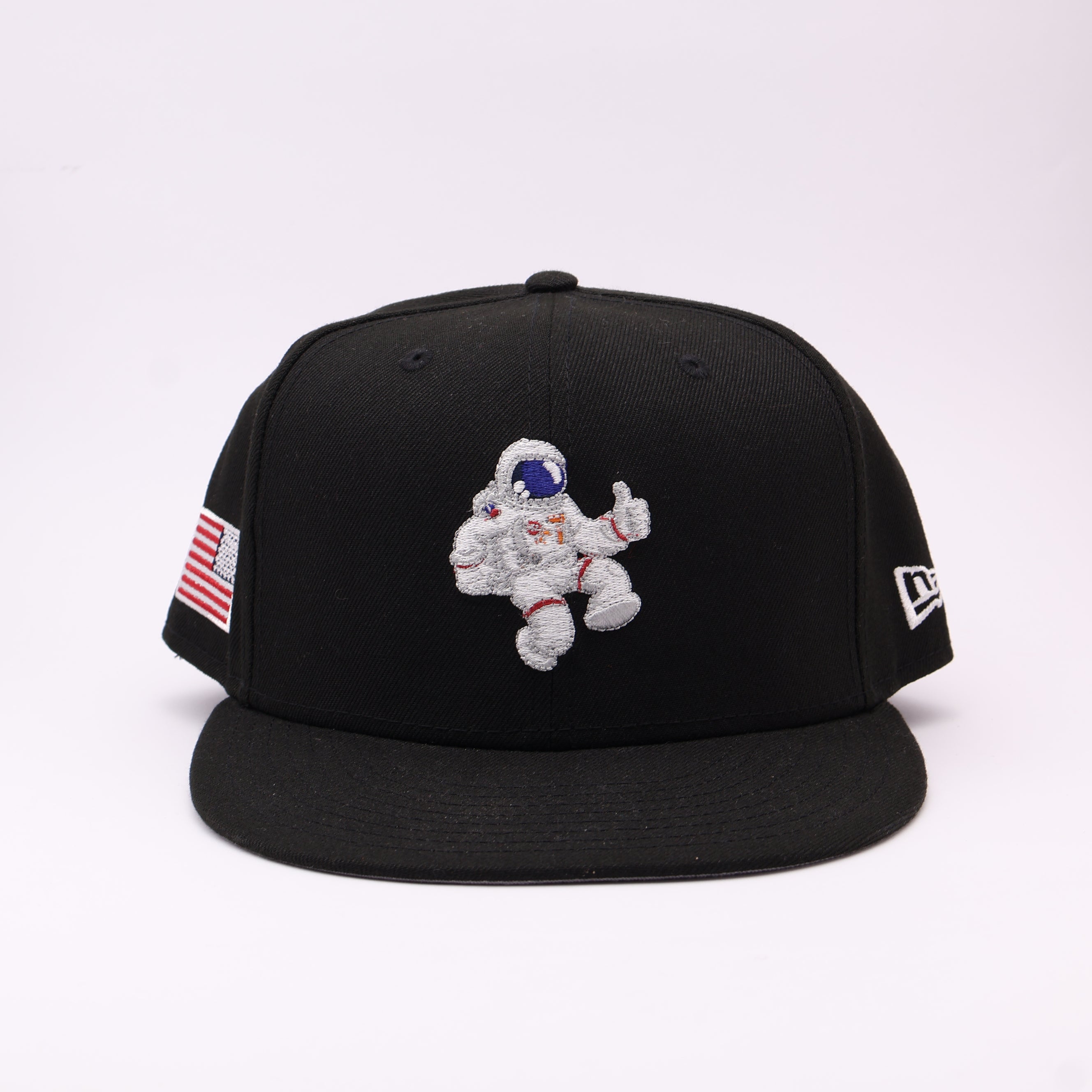 USED 8 Black Houston Astros Astronaut 59fifty New Era Fitted Hat Cap