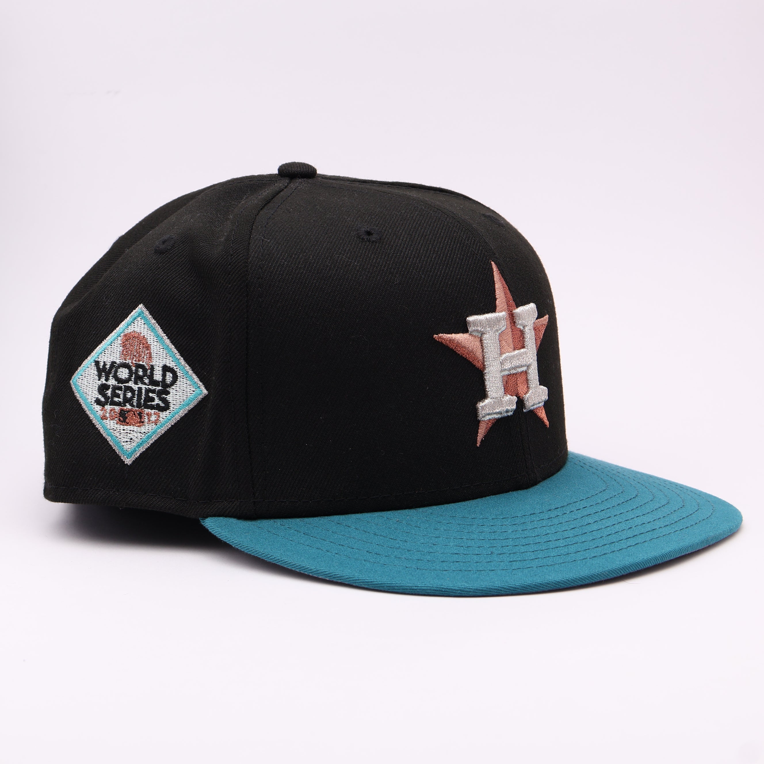 USED 8 Black Houston Astros 2017 World Series 59fifty New Era Fitted Hat Cap