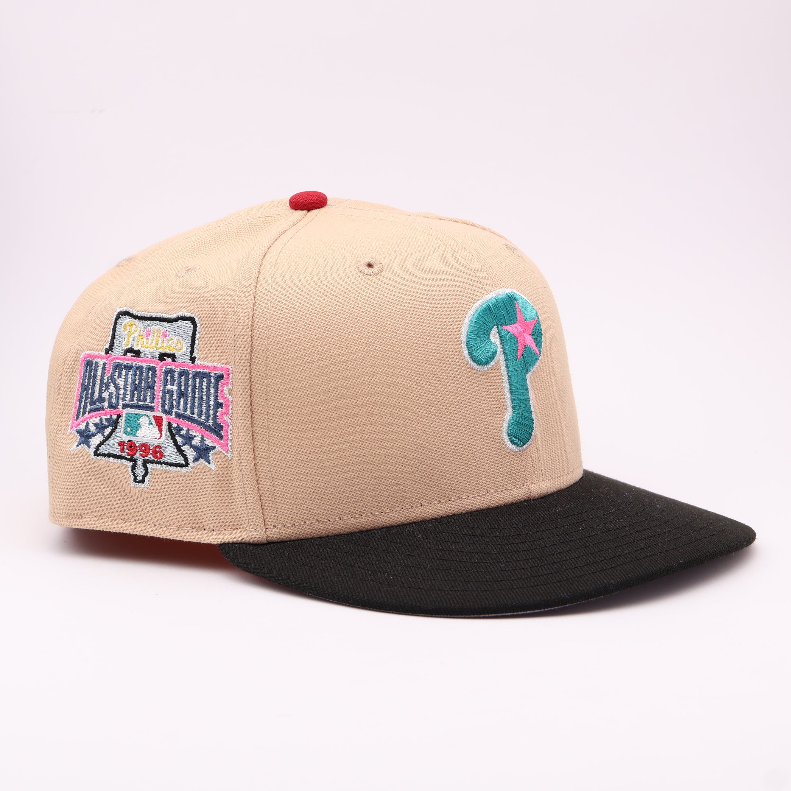 USED 8 Khaki Philadelphia Phillies 1996 All Star Game 59fifty New Era Fitted Hat Cap
