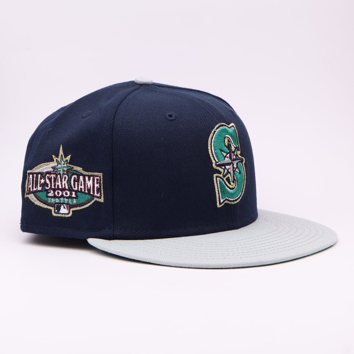 USED 5/8 Navy Seattle Mariners 2001 All Star Game 59fifty New Era Fitted Hat Cap