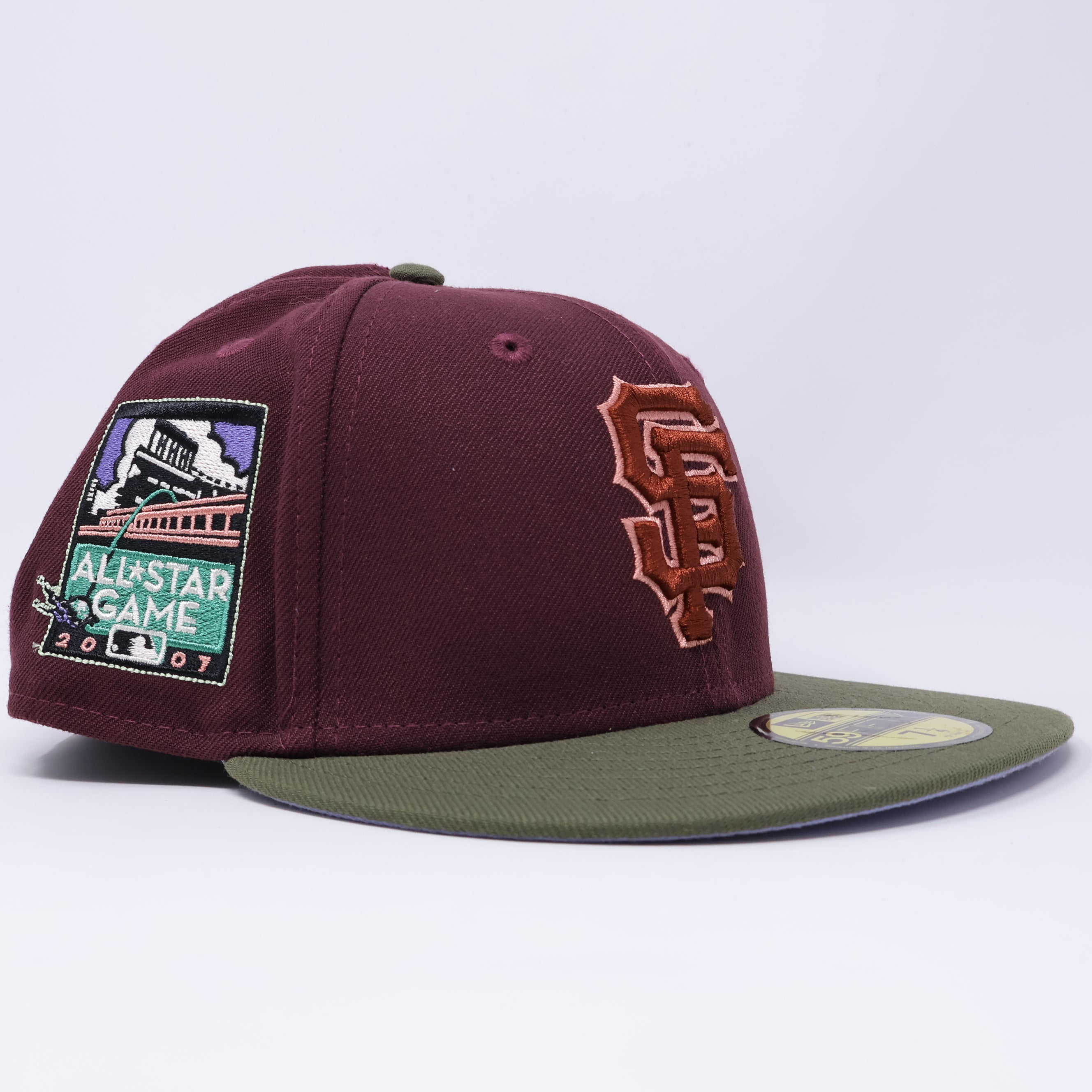 Maroon San Francisco Giants 2007 All Star Game 59fifty New Era Fitted Hat Cap