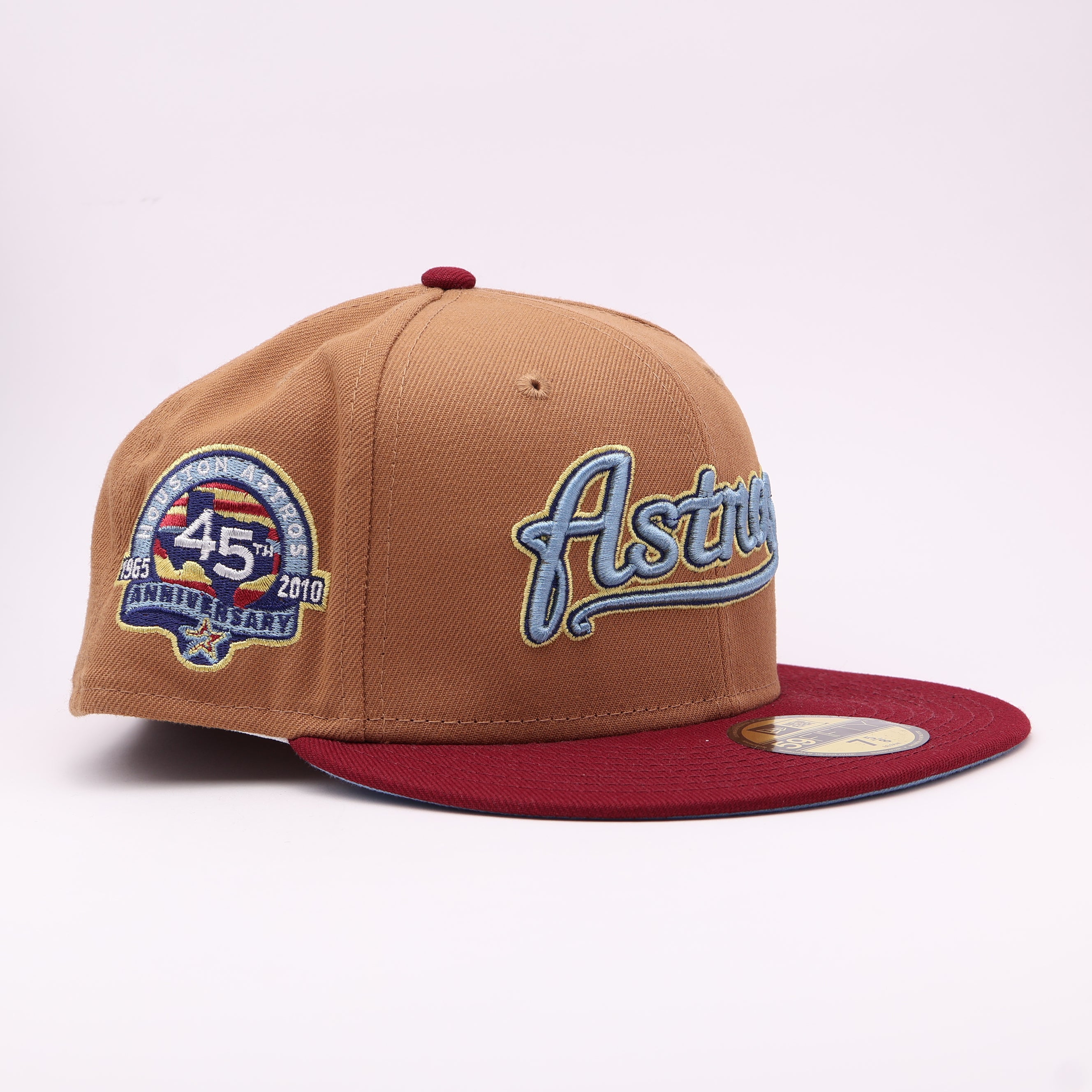 NWT 5/8 Brown Houston Astros 45th Anniversary 59fifty New Era Fitted Hat Cap