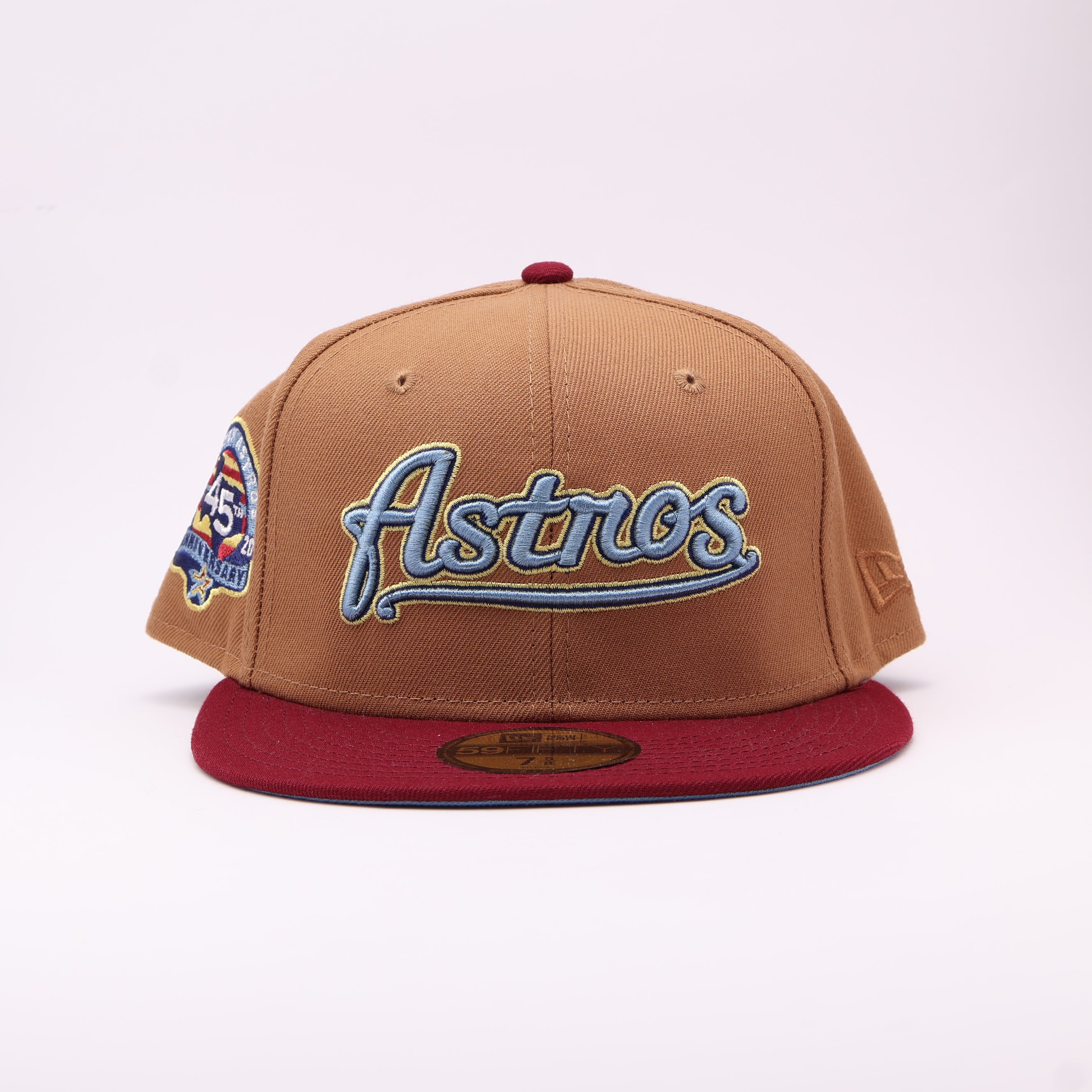 NWT 5/8 Brown Houston Astros 45th Anniversary 59fifty New Era Fitted Hat Cap