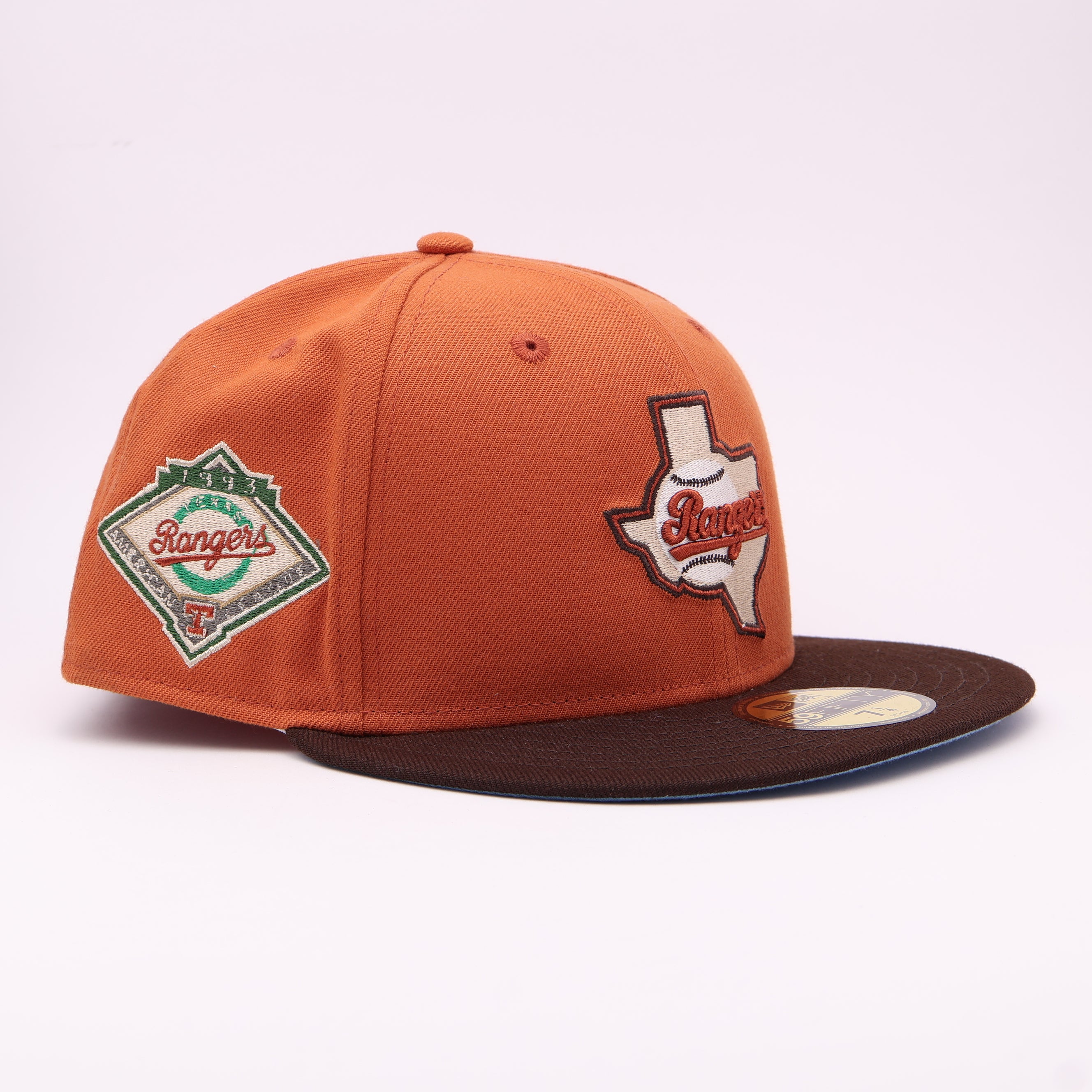 NWT Orange Texas Rangers Arlington Stadium 59fifty New Era Fitted Hat Cap