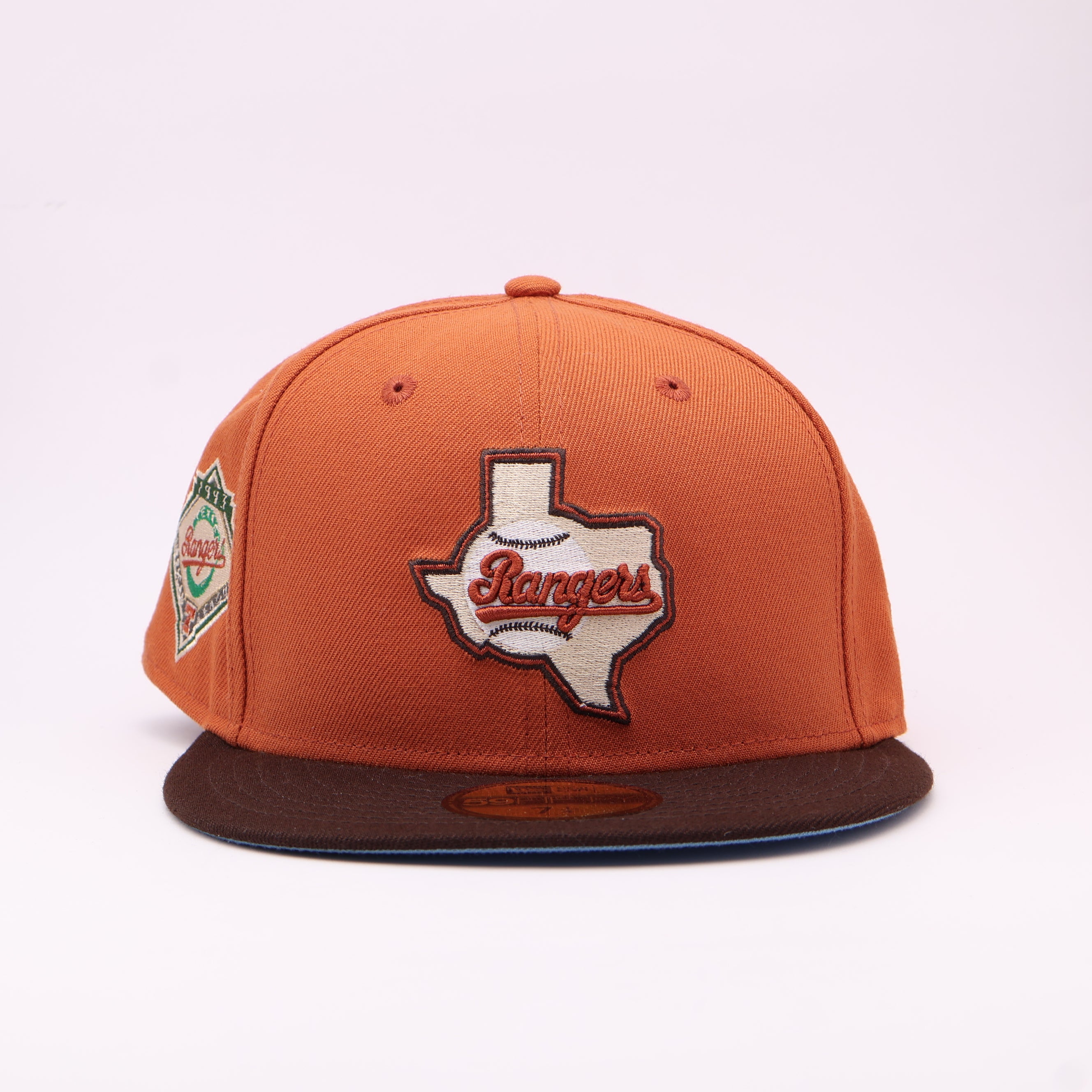 NWT Orange Texas Rangers Arlington Stadium 59fifty New Era Fitted Hat Cap