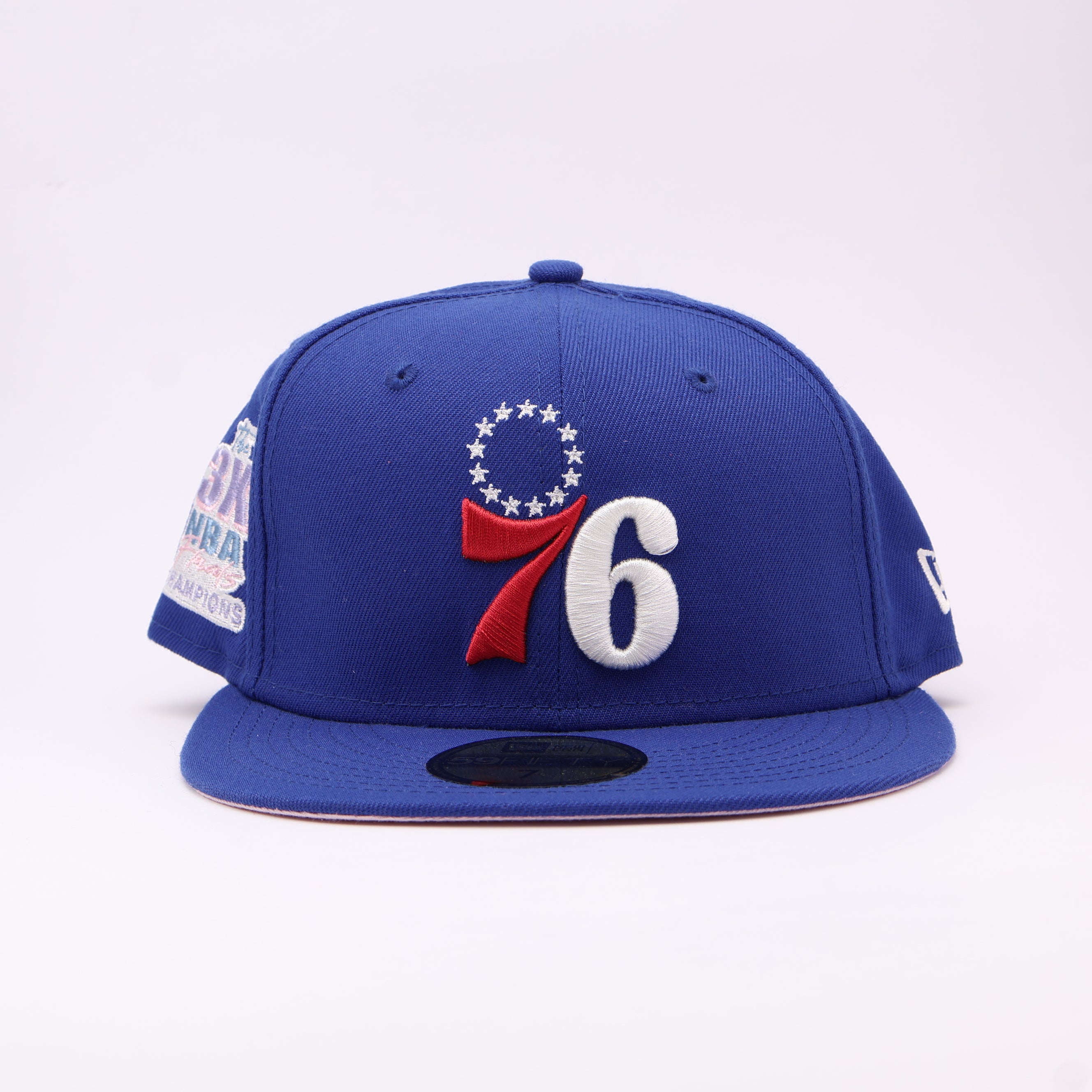 NWT 7 Blue Philadelphia 76ers Three Times NBA Finals 59fifty New Era Fitted Hat Cap