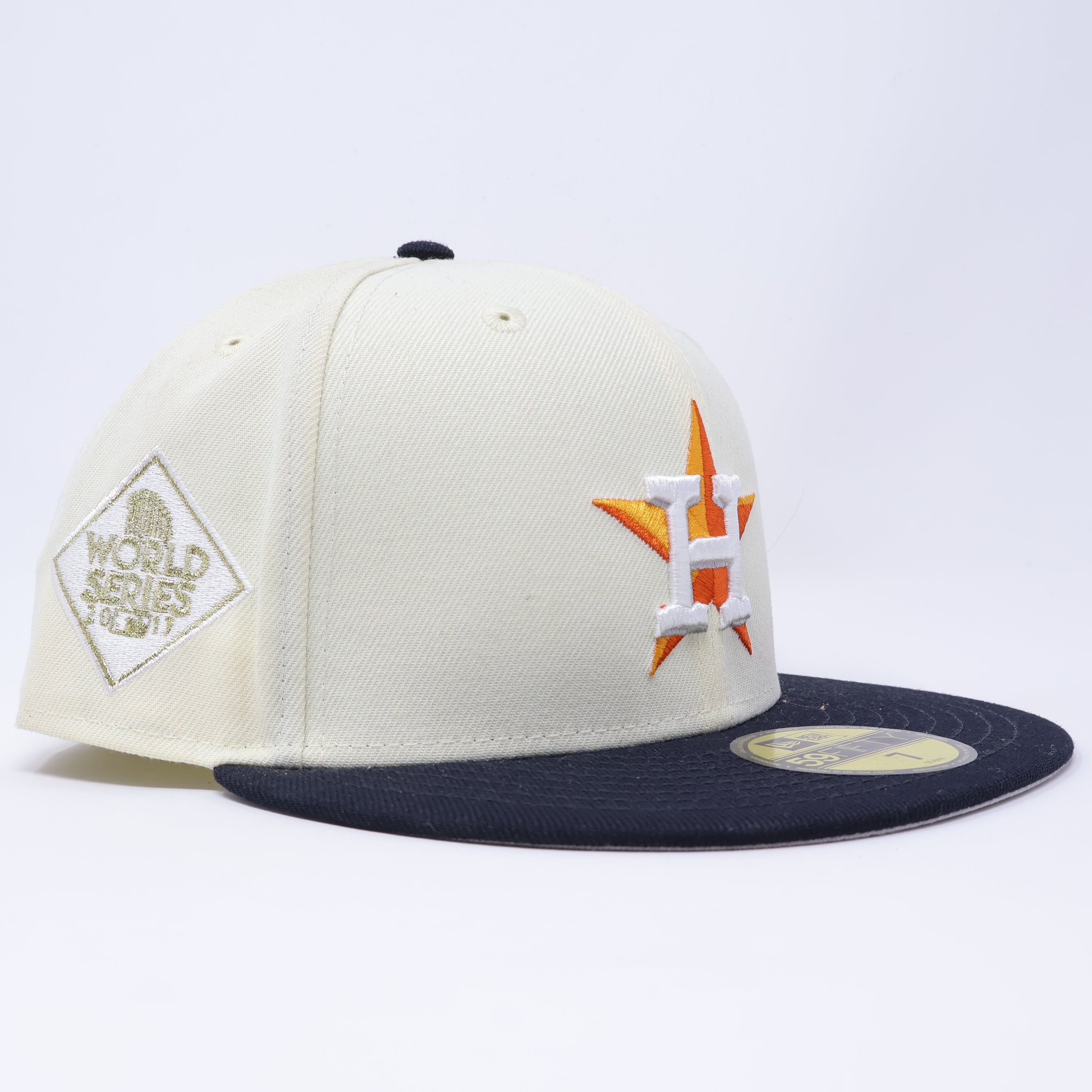 NWT 7 Chrome Houston Astros 2017 World Series 59fifty New Era Fitted Hat Cap