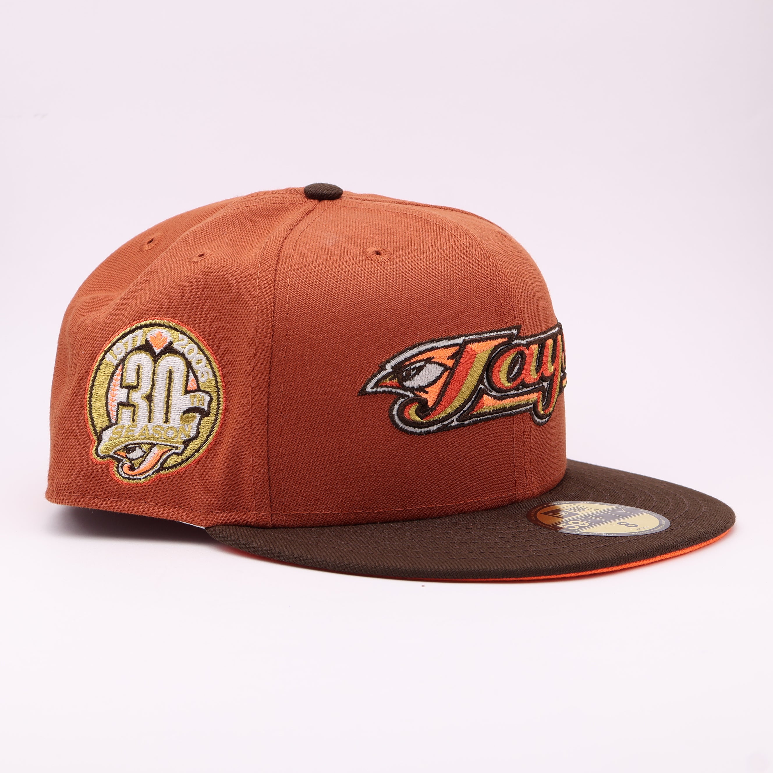 NWT 8 Orange Toronto Blue Jays 30th Season 59fifty New Era Fitted Hat Cap