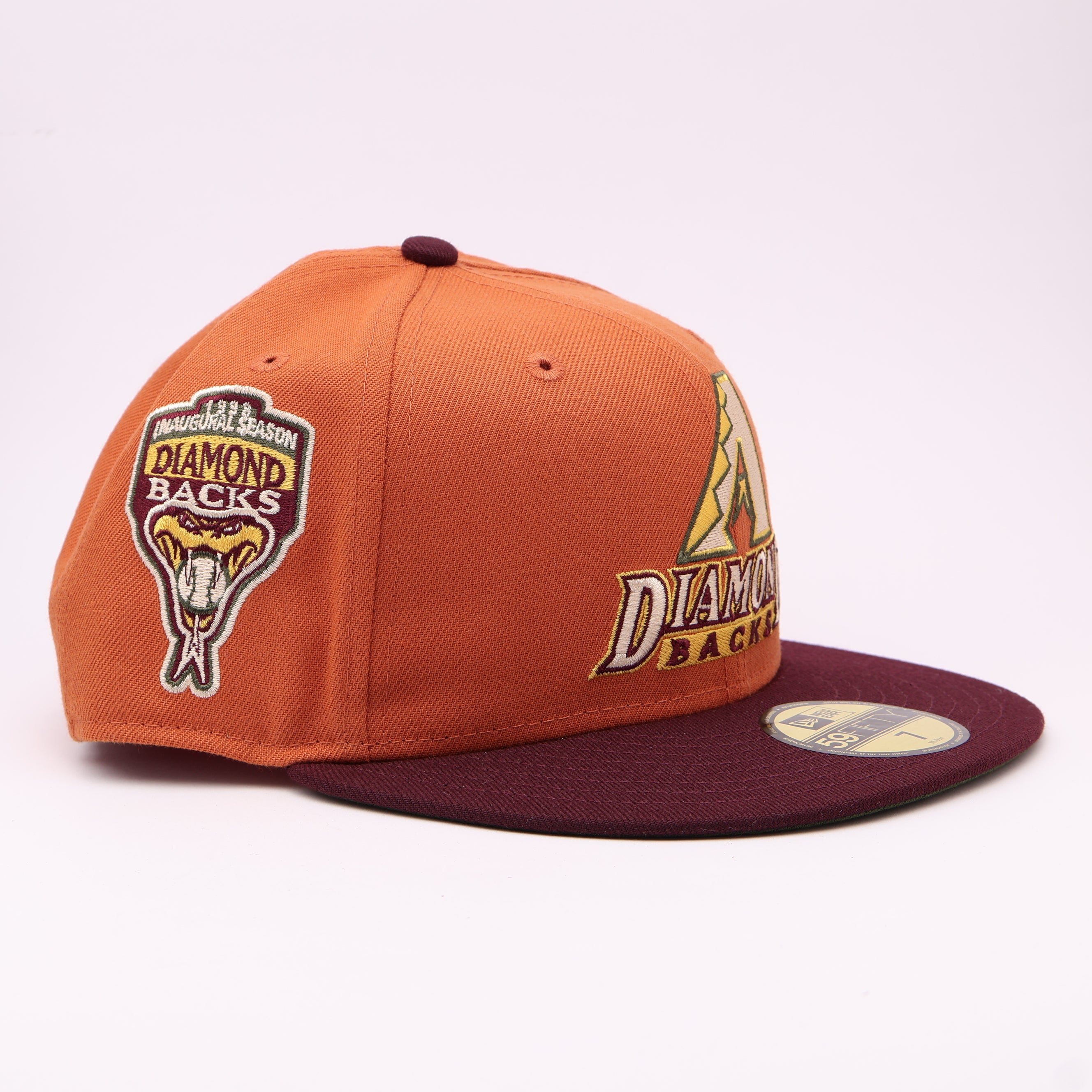 NWT Orange Arizona Diamondbacks 1998 Inaugural 59fifty New Era Fitted Hat Cap