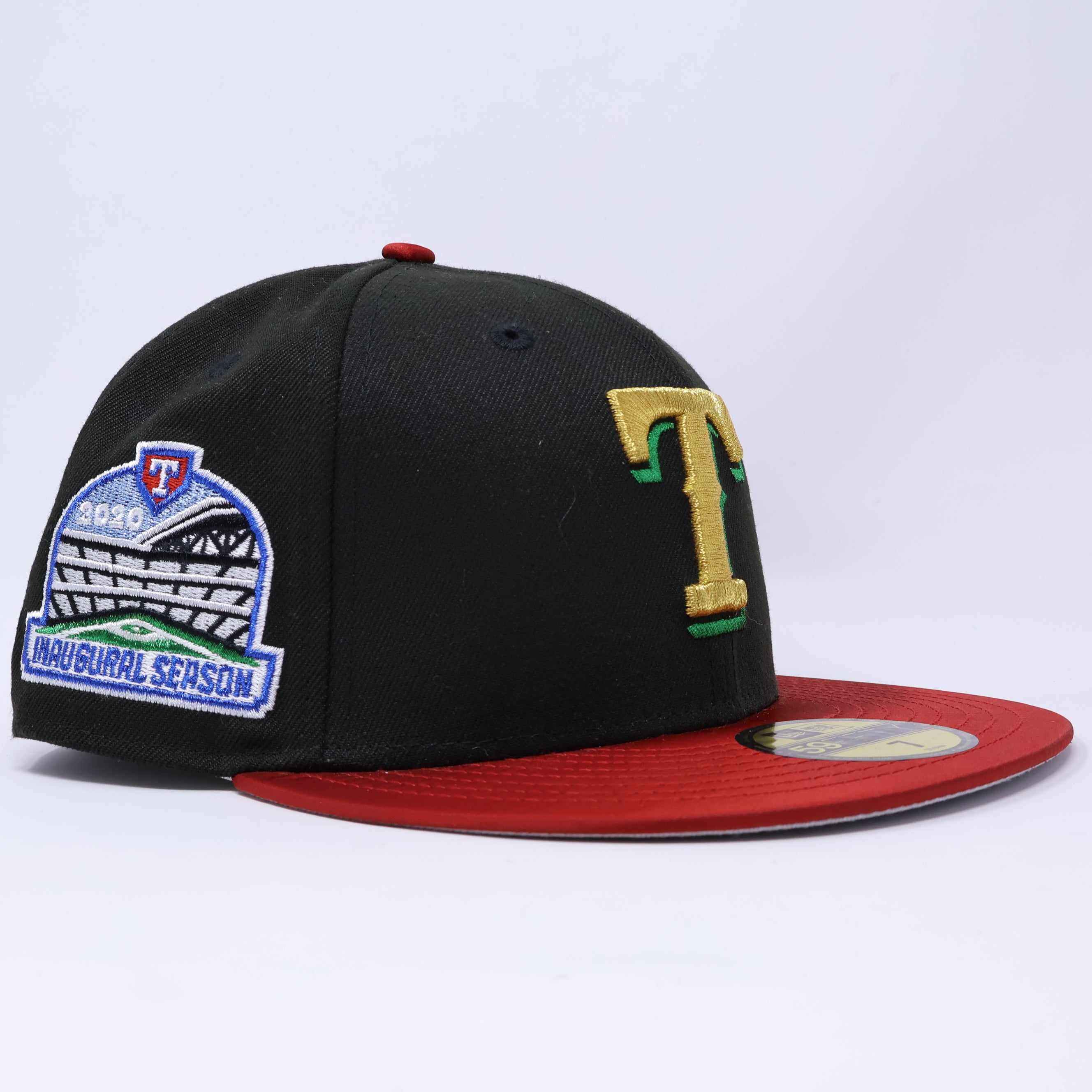 NWT 7 Black Dallas Texas Rangers Inaugural Season 59fifty New Era Fitted Hat Cap