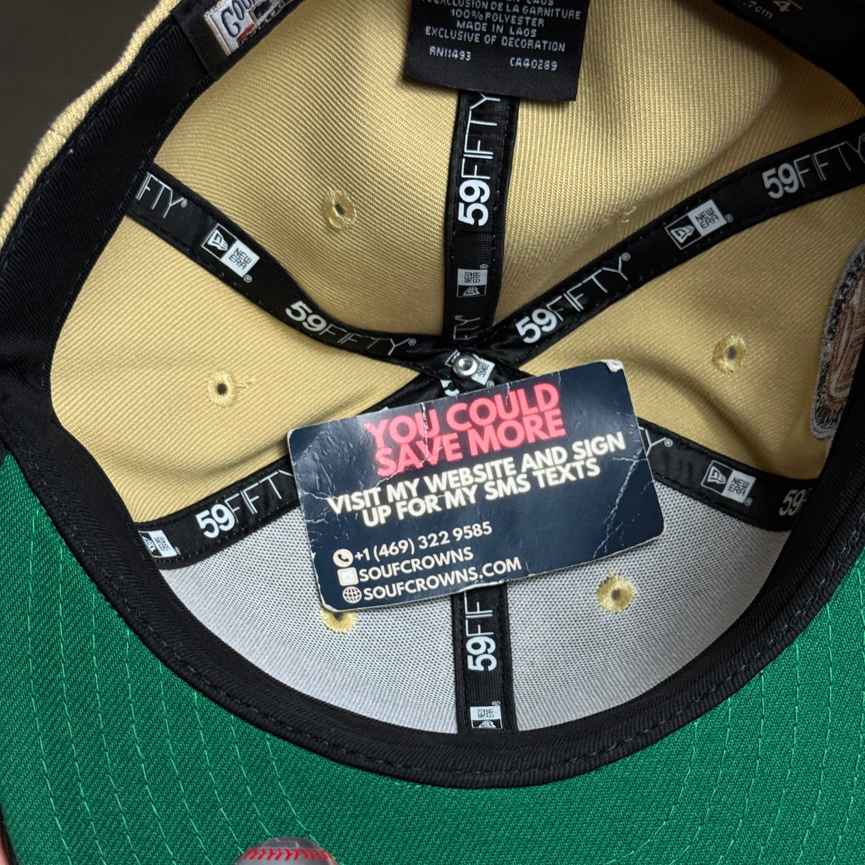 NWT 1/4 Khaki Los Angeles Angels 50th Anniversary 59fifty New Era Fitted Hat Cap