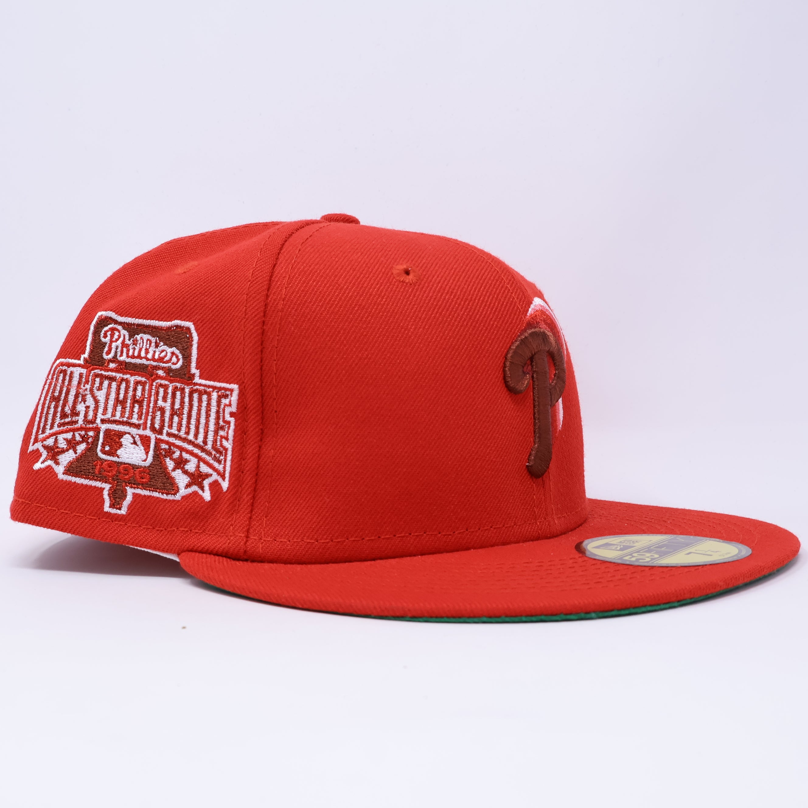 NWT 1/4 Red Philadelphia 1996 All Star Game 59fifty New Era Fitted Hat Cap